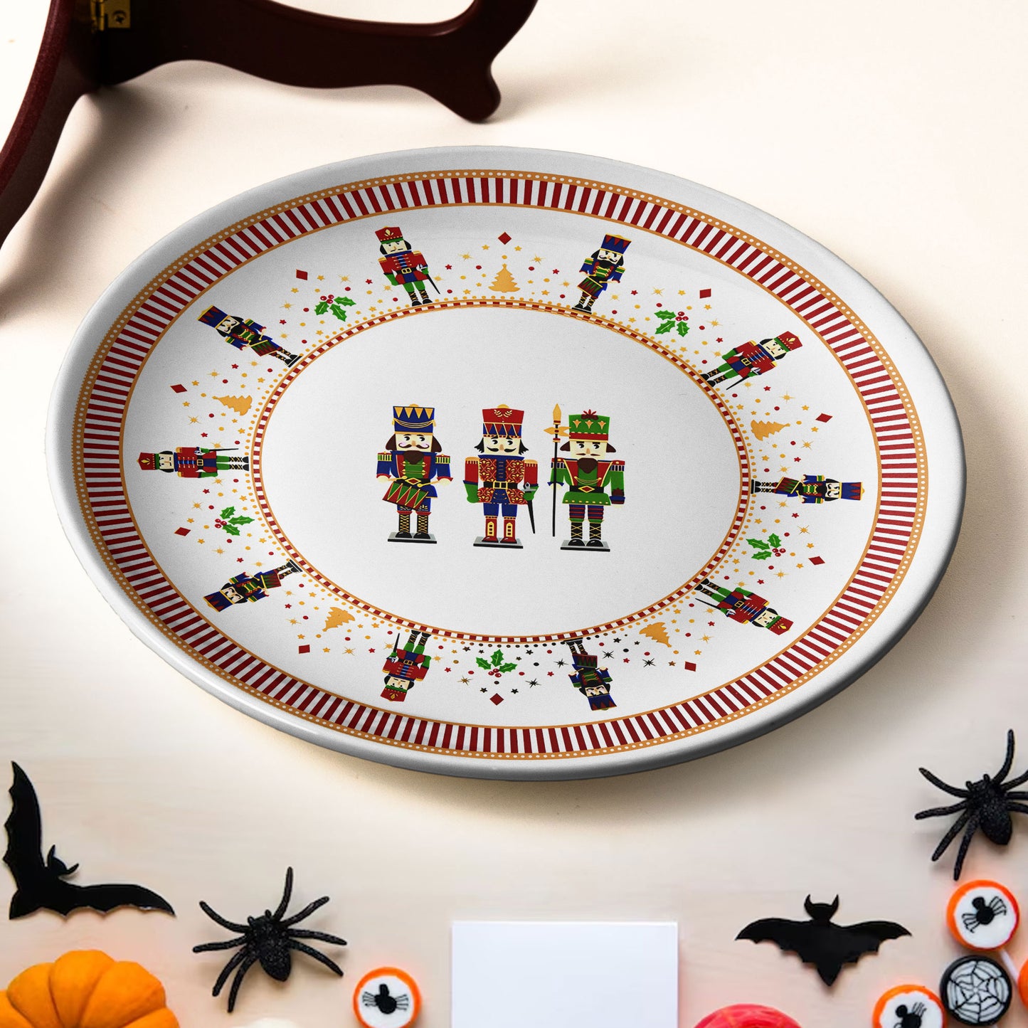Nutcracker Soldiers Christmas Decorative Ceramic Plate