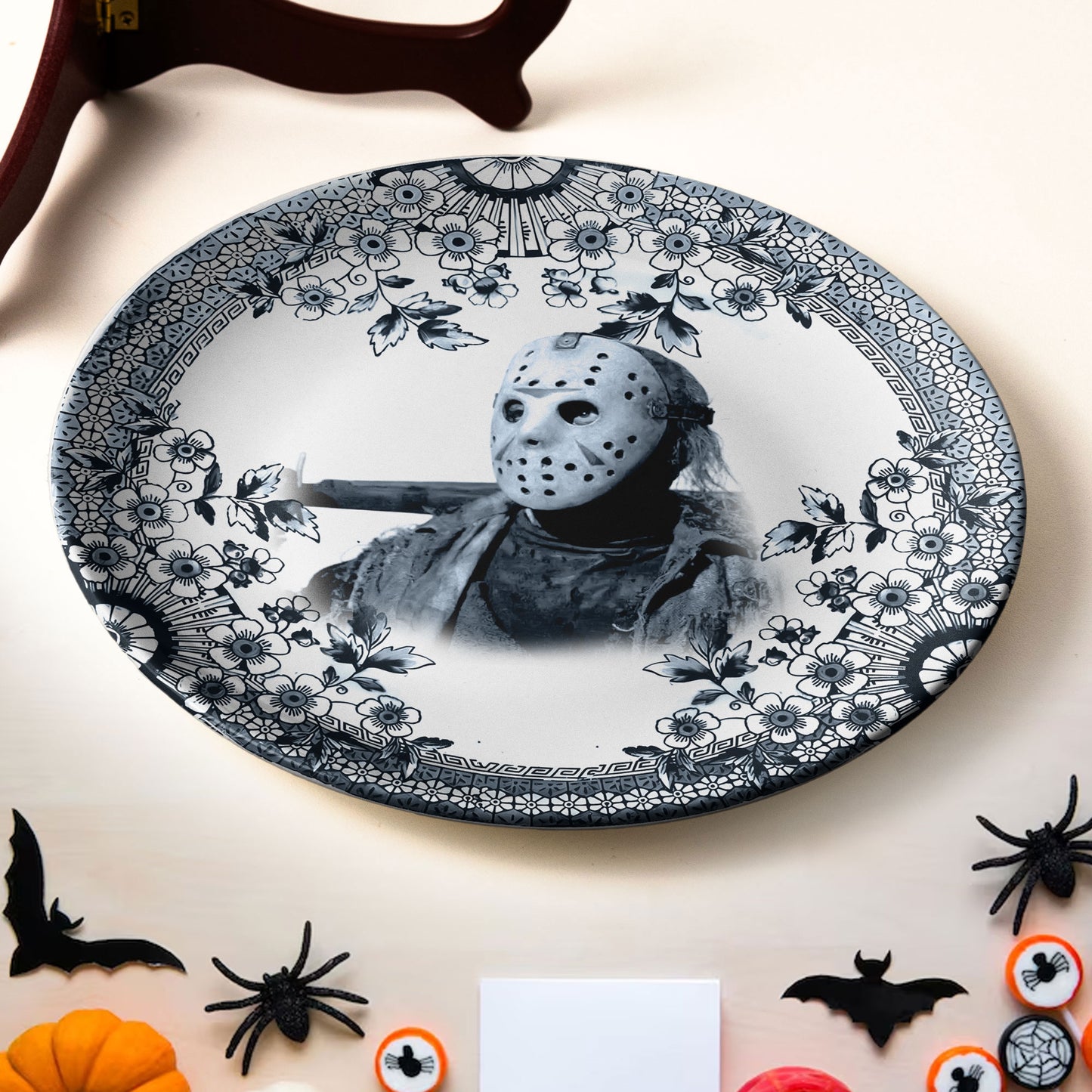 Jason Voorhees Horror Icon Decorative Ceramic Plate