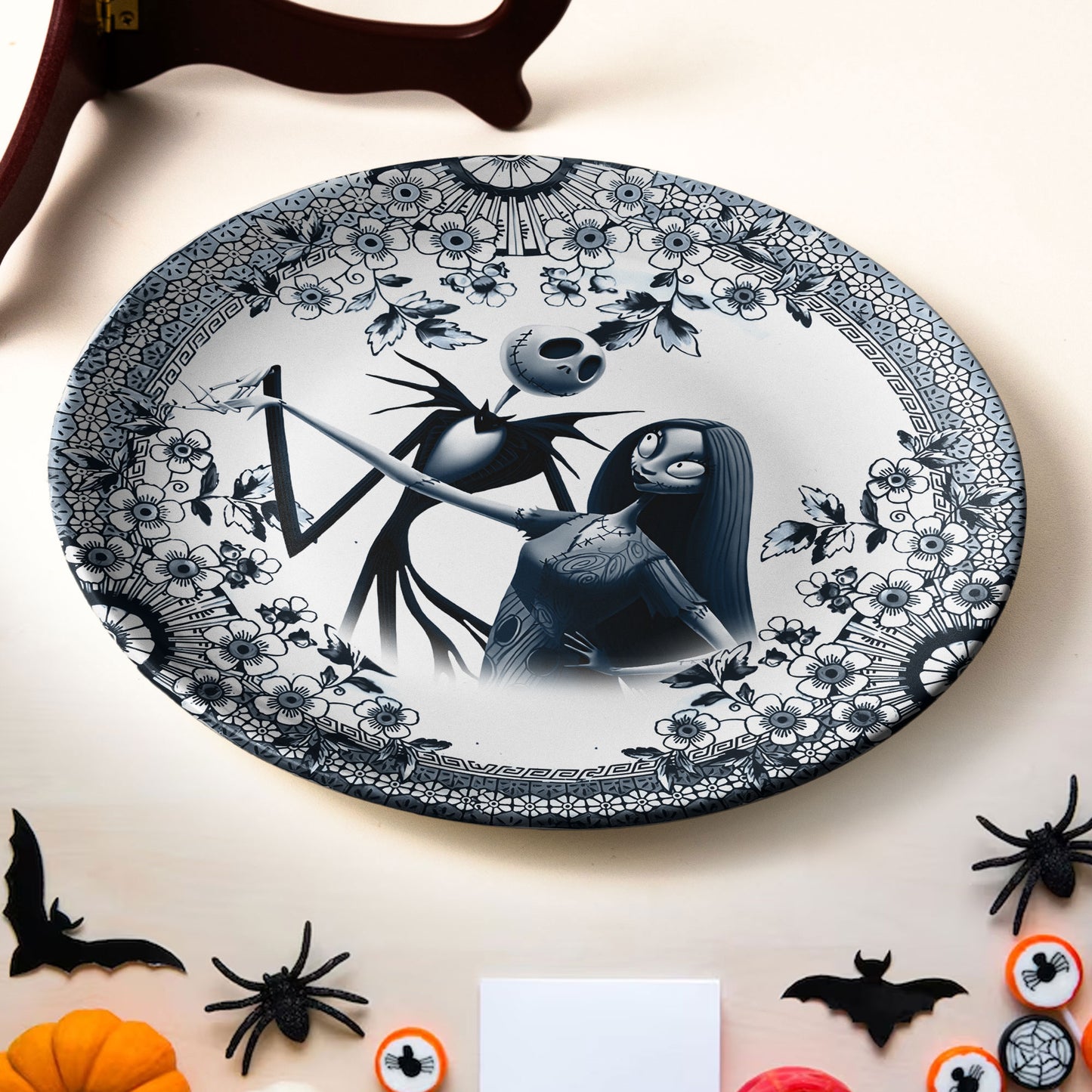Jack Skellington & Sally Gothic Ceramic Plate