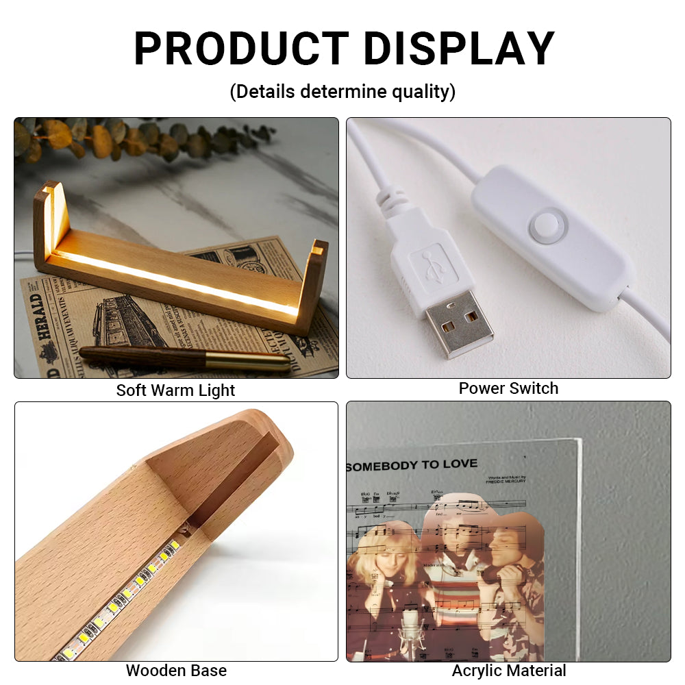 Queen “Somebody to Love” LED Music Plaque – Classic Lyric Light