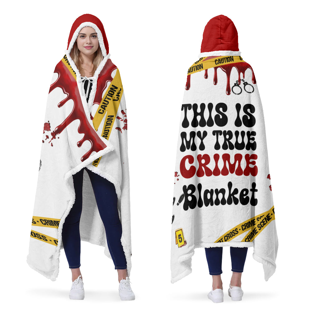 True Crime Wearable Hooded Blanket – For the Murder Mystery Obsessed