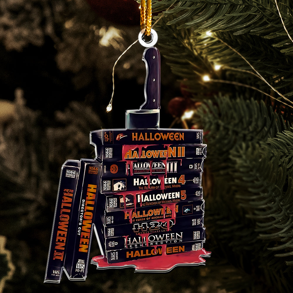Halloween Horror VHS Collection Acrylic Ornament