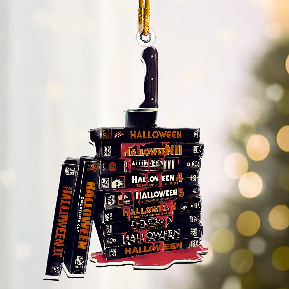 Halloween Horror VHS Collection Acrylic Ornament