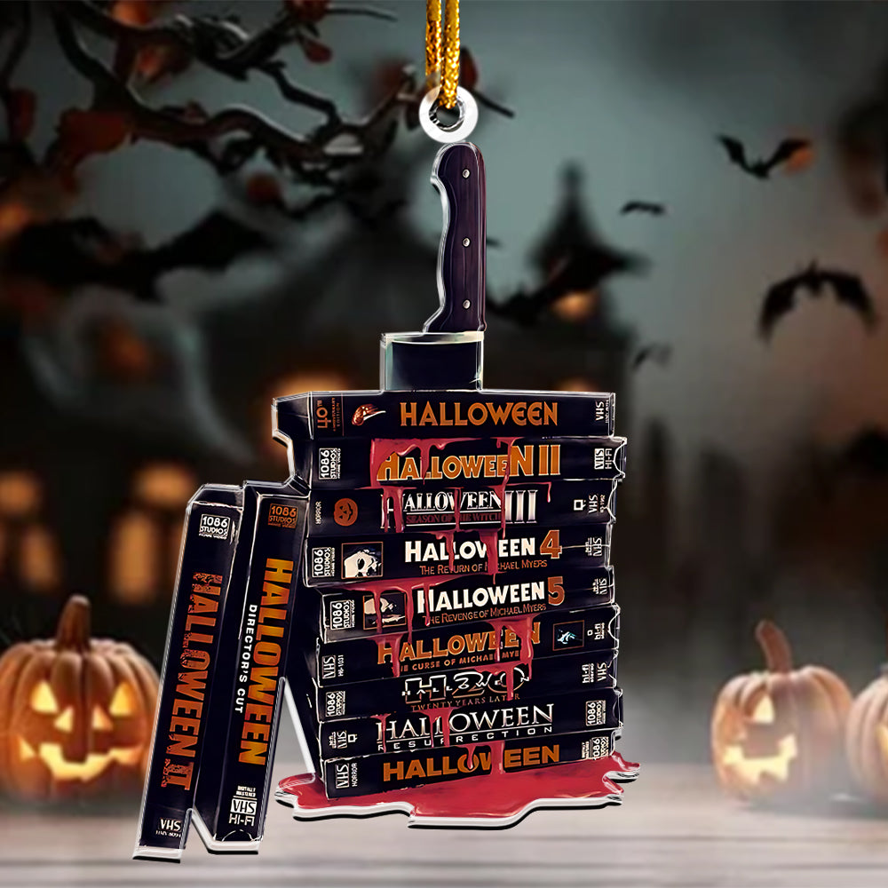 Halloween Horror VHS Collection Acrylic Ornament