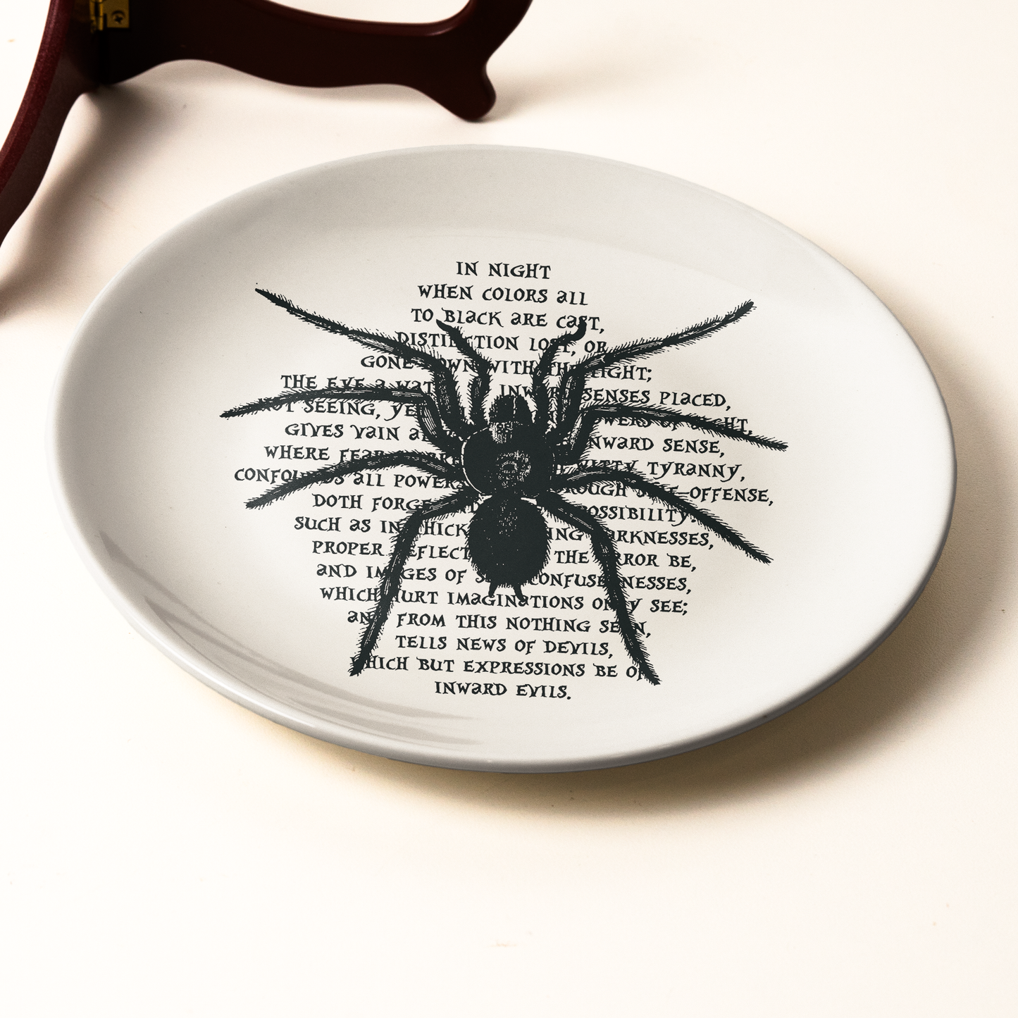 Frankenstein Quote Spider Ceramic Plate