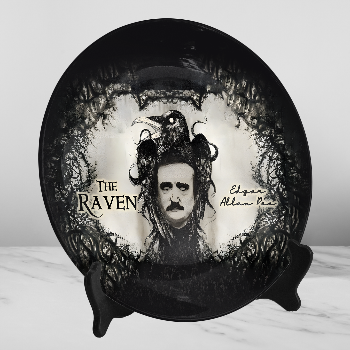 The Raven Ceramic Plate – Edgar Allan Poe Gothic Collection