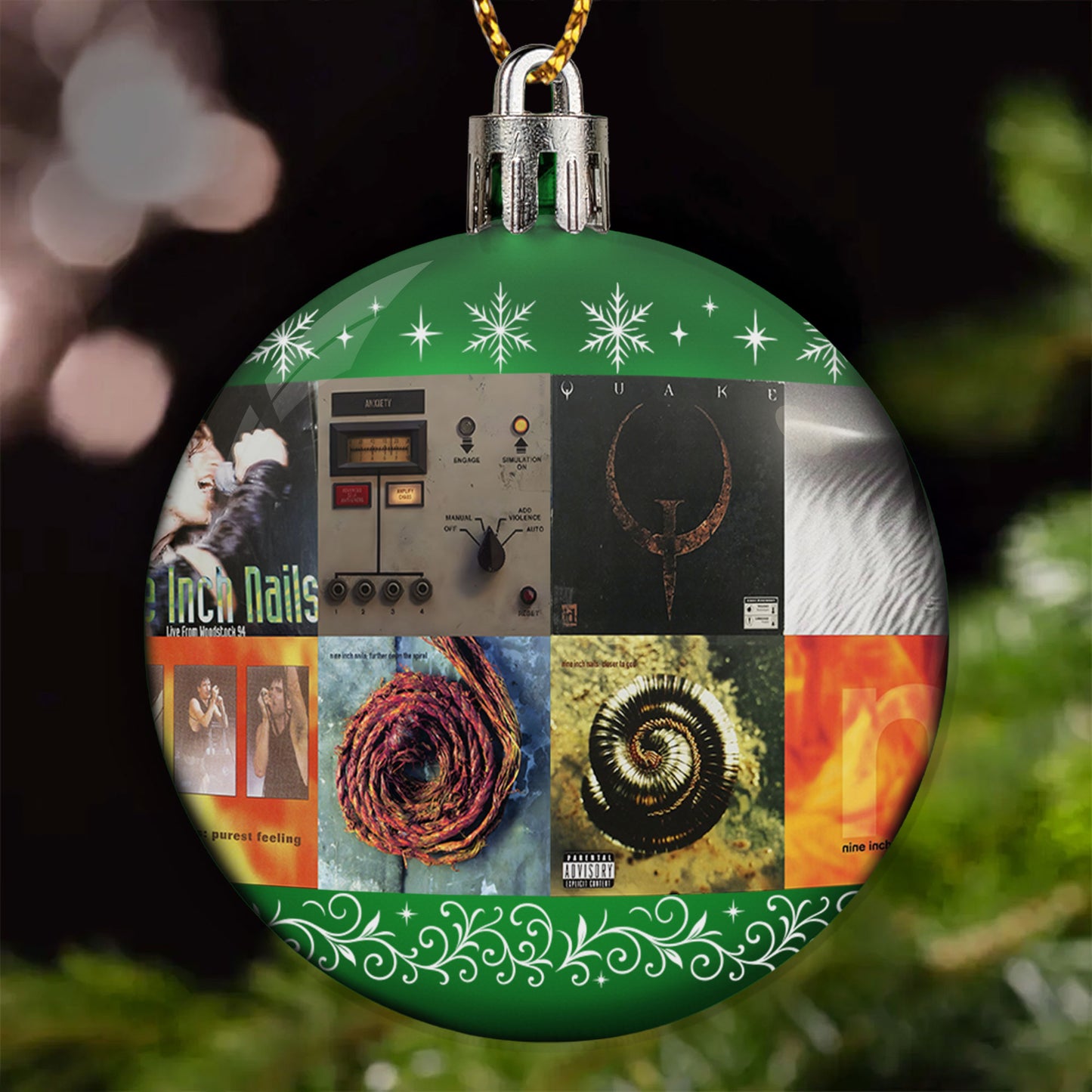 Nine Inch Nails Ball Ornament – A Darkly Beautiful Tribute to Industrial Artistry
