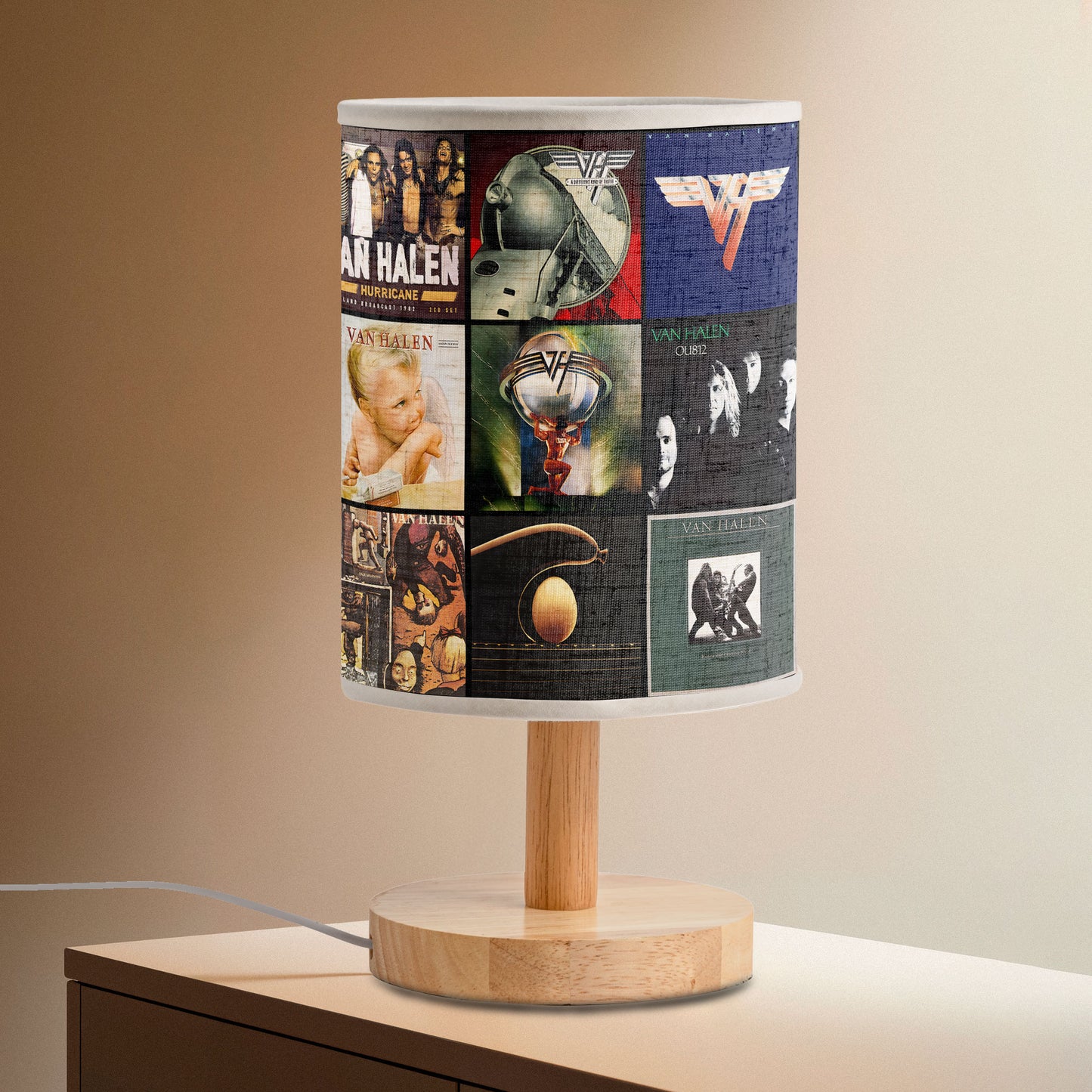 Van Halen Album Cover Fabric Lamp – Classic Rock Home Decor