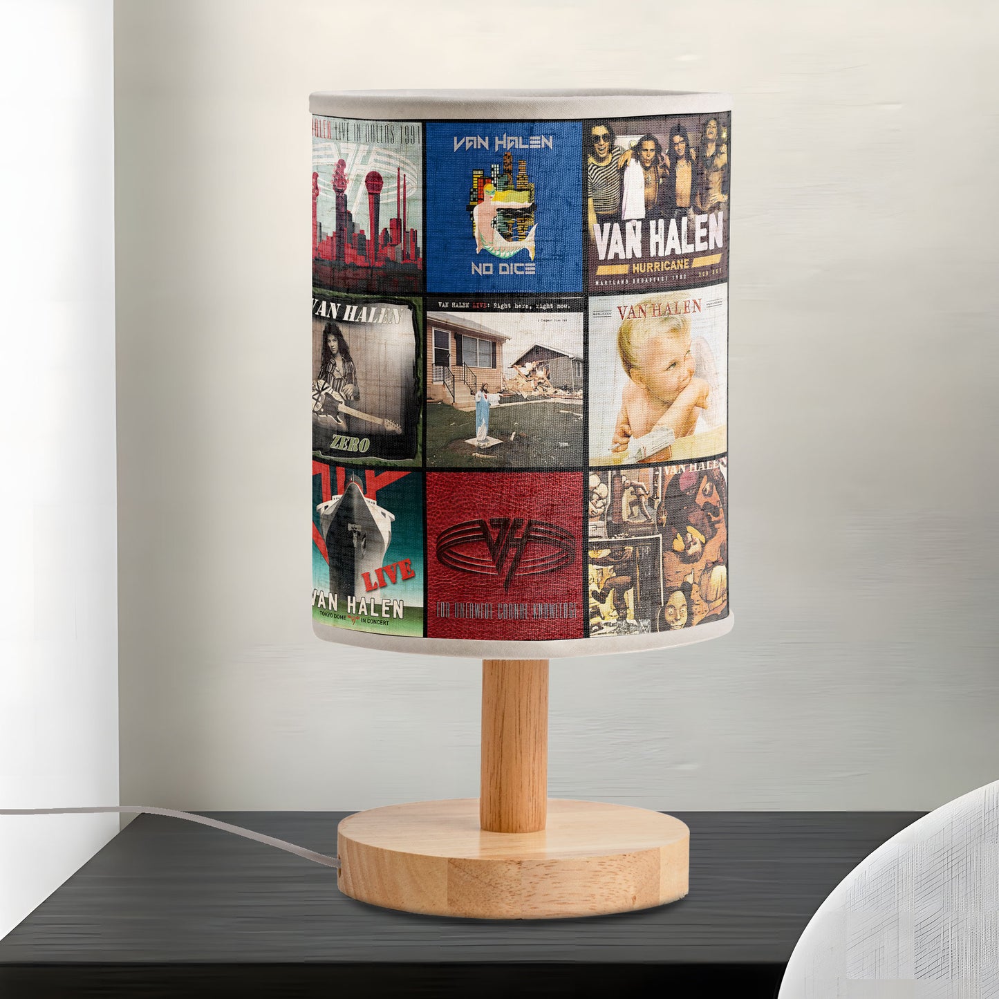 Van Halen Album Cover Fabric Lamp – Classic Rock Home Decor