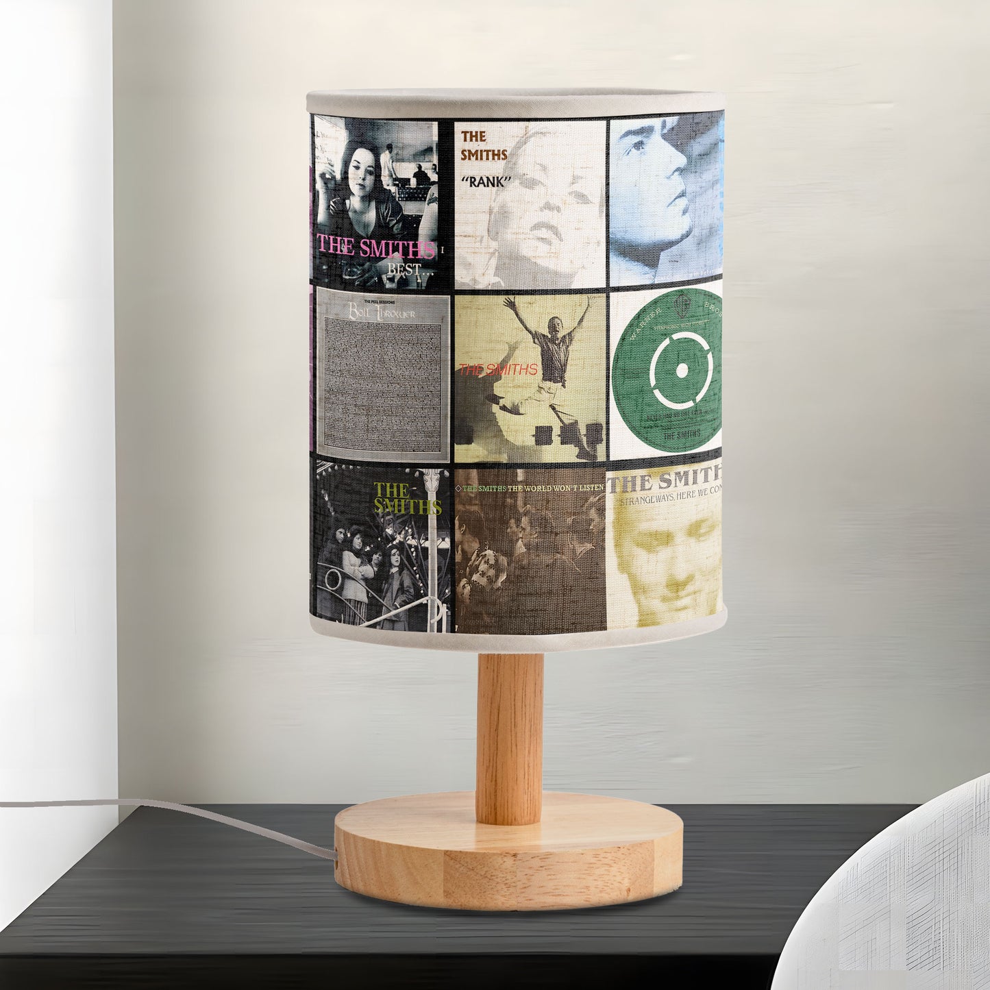 The Smiths Album Cover Collage Table Fabric Lamp – Retro Music Home Deco