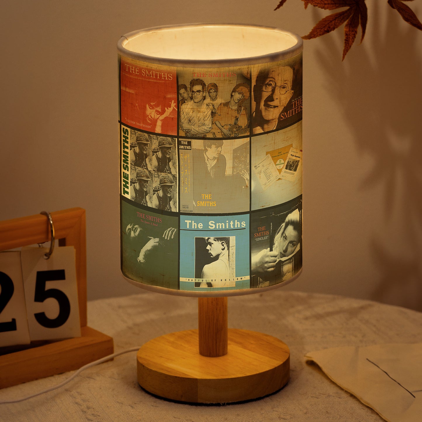 The Smiths Album Cover Collage Table Fabric Lamp – Retro Music Home Deco