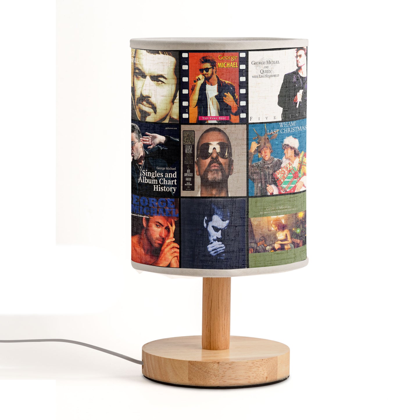 George Michael Fabric Lamp – Retro Album Cover Table Light