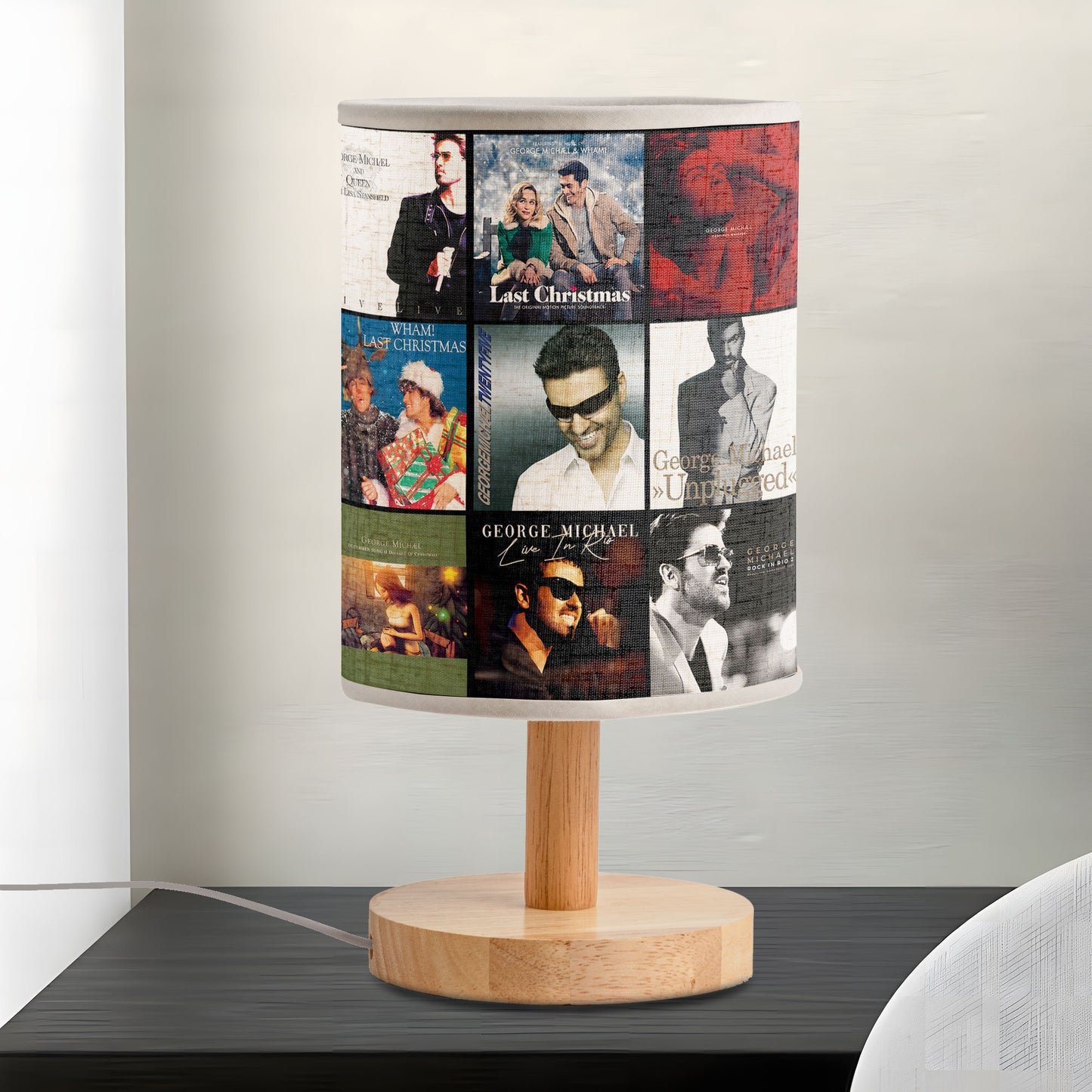 George Michael Fabric Lamp – Retro Album Cover Table Light