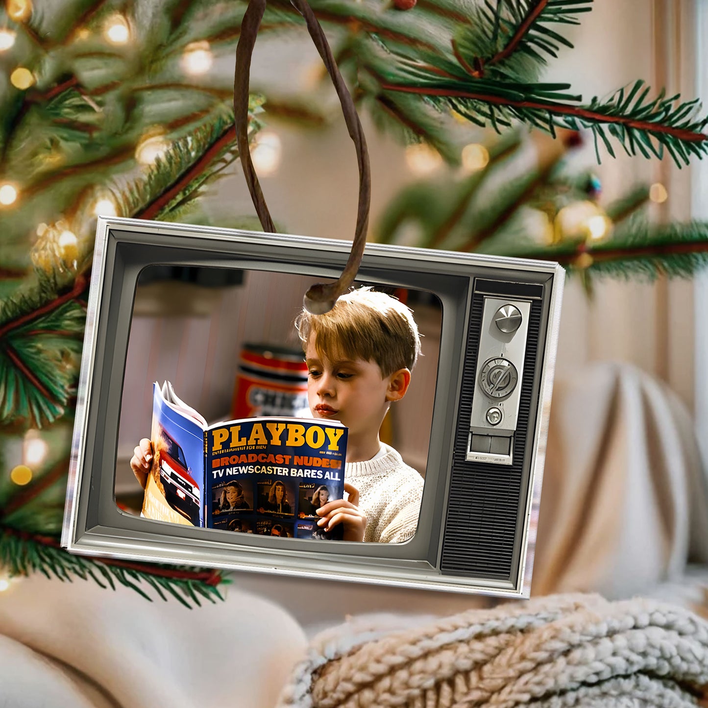 🎬 Home Alone Christmas Acrylic Ornament – Retro Holiday Movie Tree Decoration