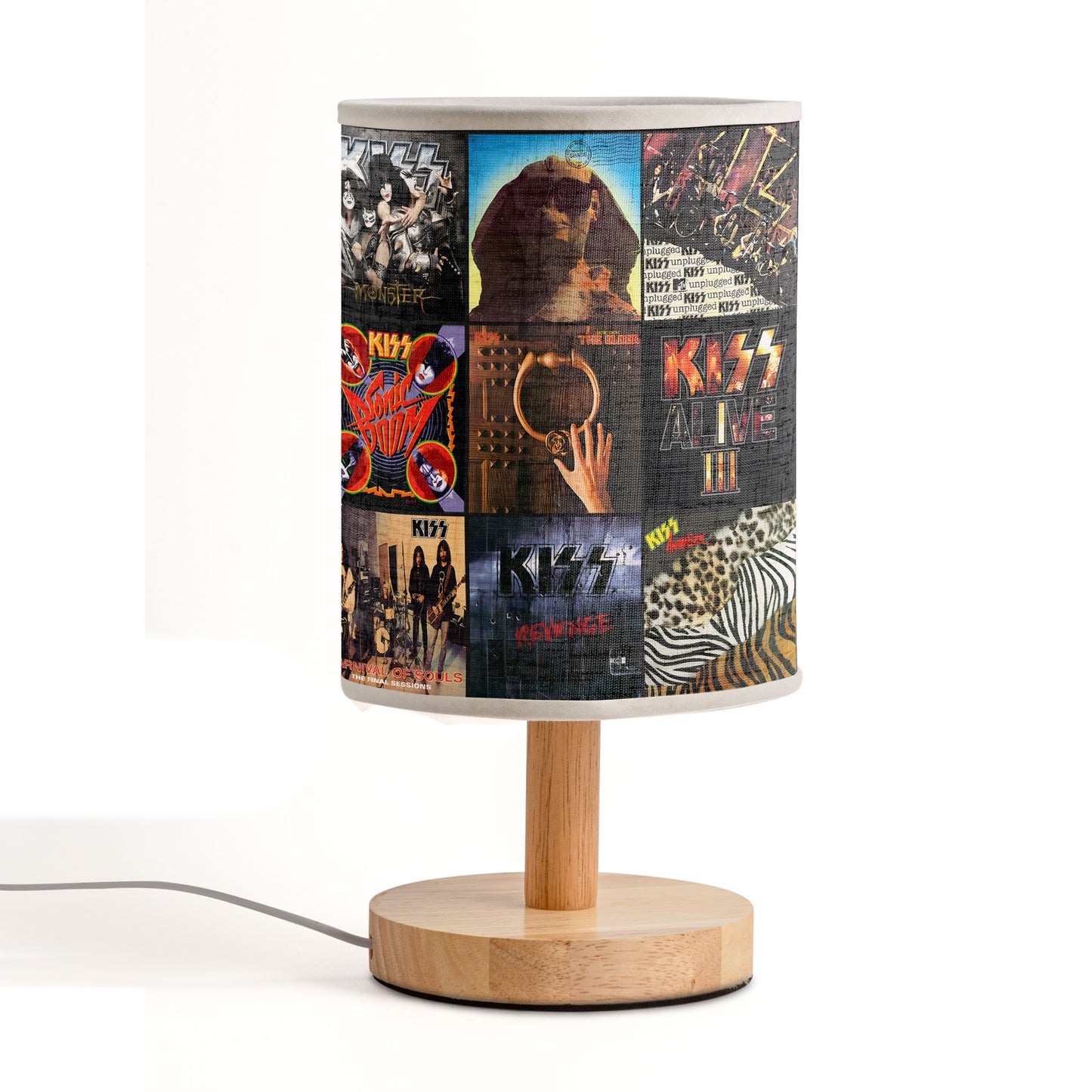 KISS Album Cover Fabric Lamp – Classic Rock Music Fan Table Light