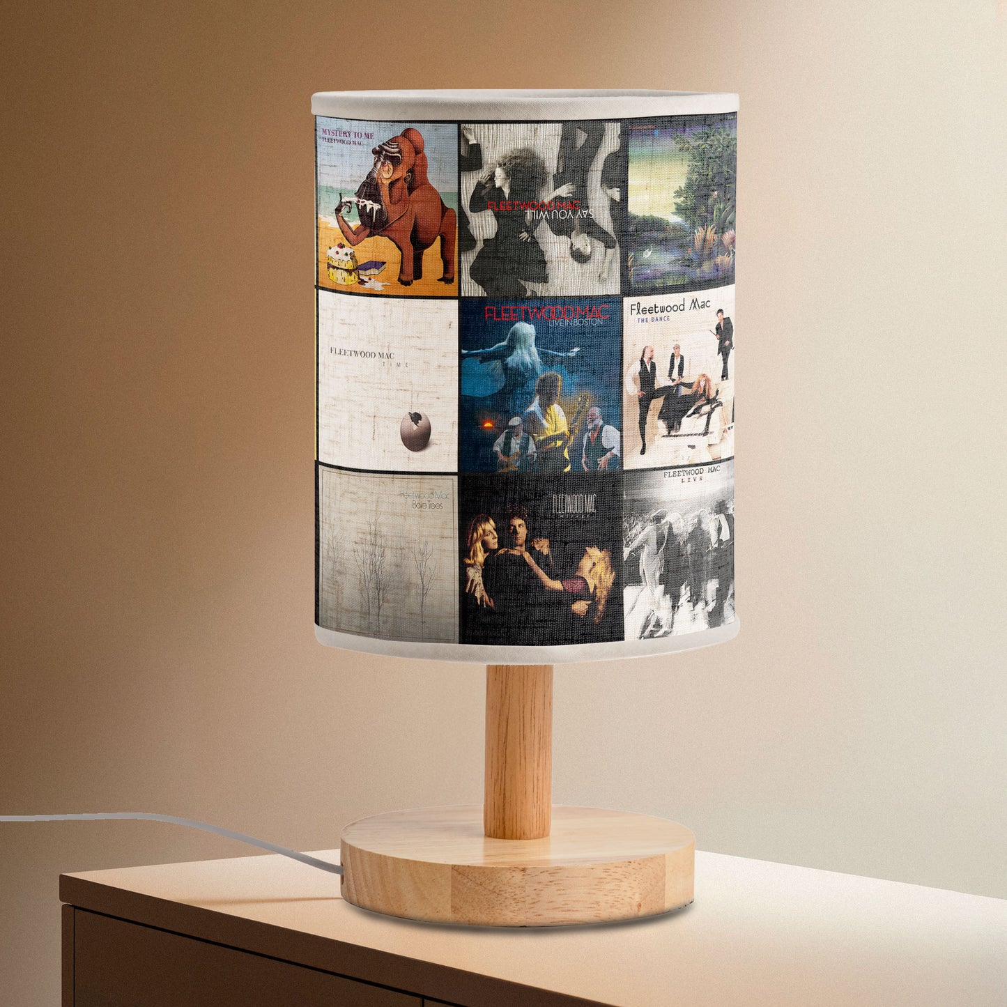 Fleetwood Mac Album Cover Table Fabric Lamp – Classic Rock Collector’s Piece