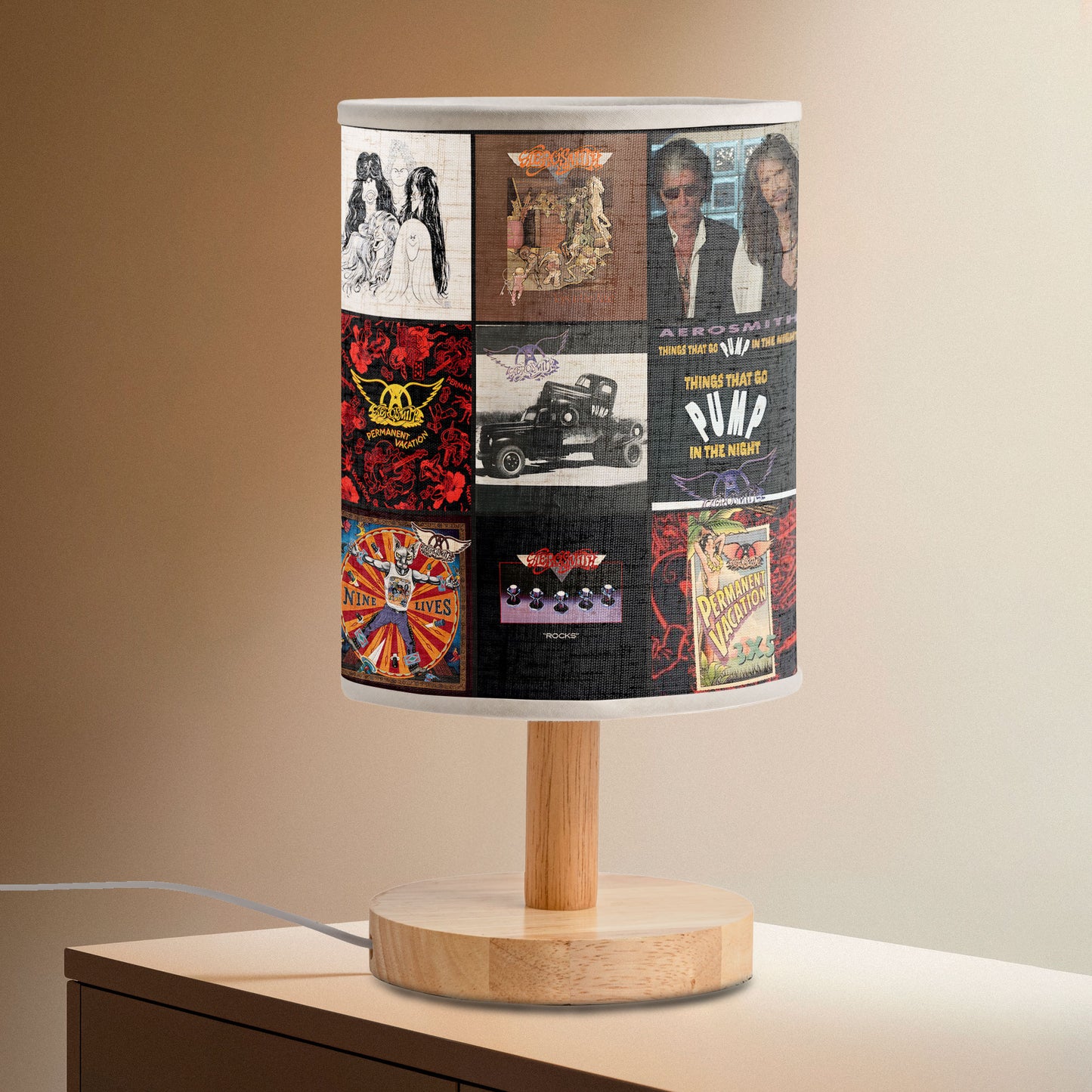 Aerosmith Album Cover Table Lamp – Rock Legends Home Décor