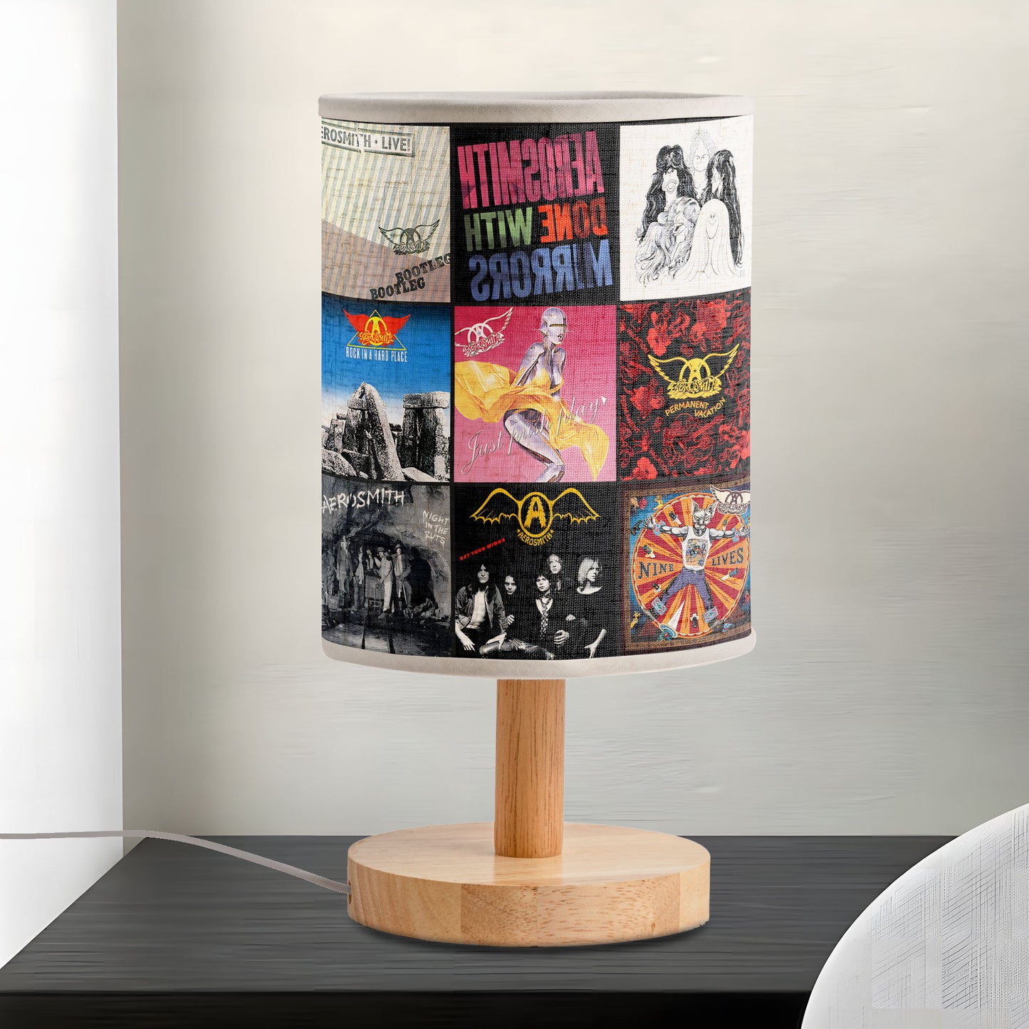 Aerosmith Album Cover Table Lamp – Rock Legends Home Décor