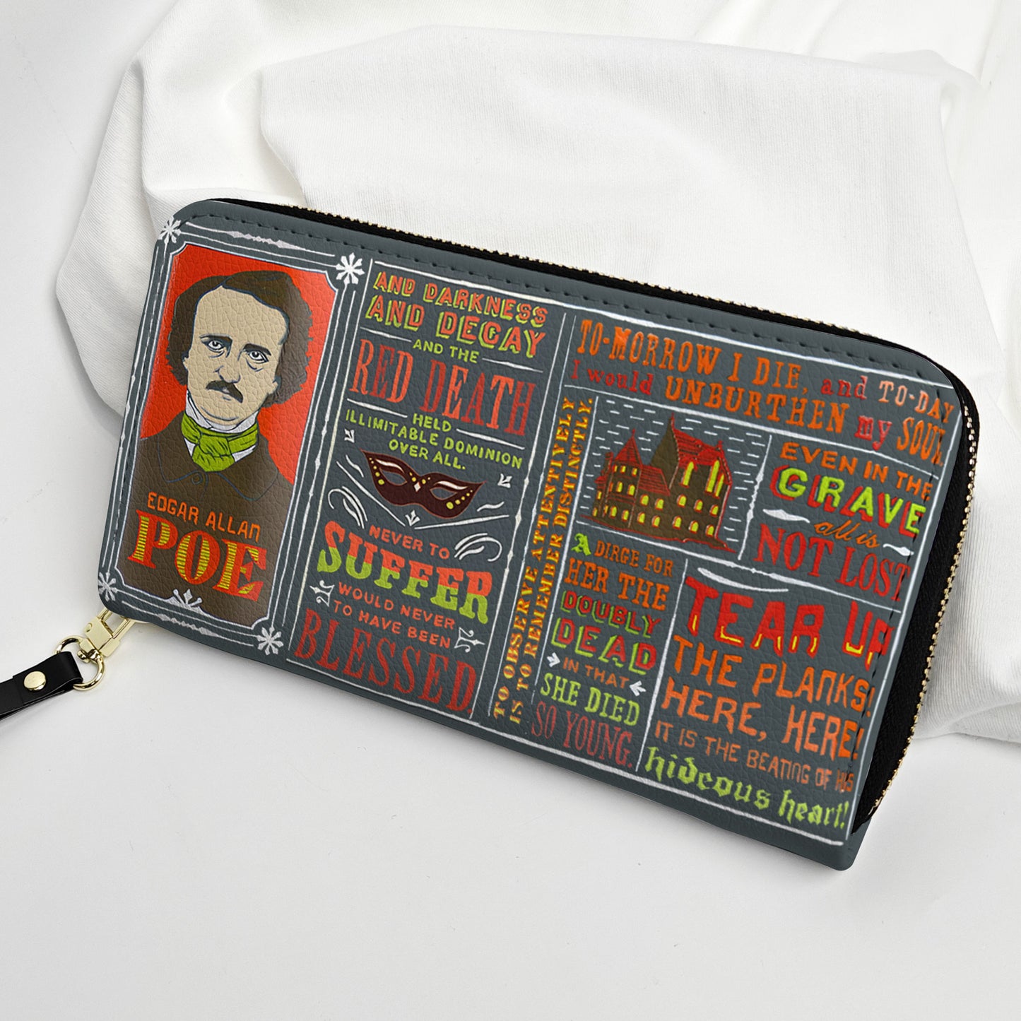 Edgar Allan Poe Horror Literature Wallet – Gothic Quote Design