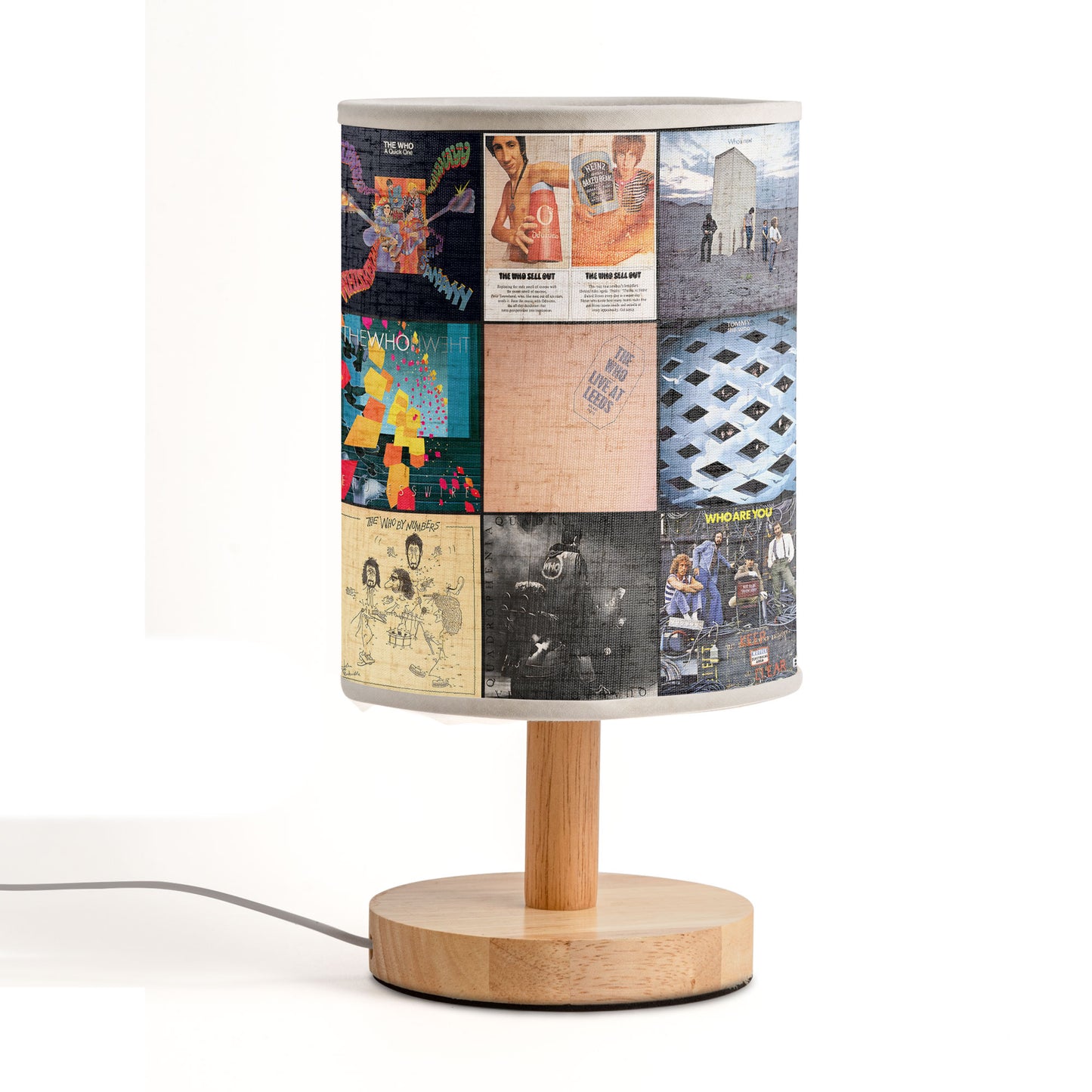 The Who Album Cover Fabric Lamp – Classic Rock Legends Table Light