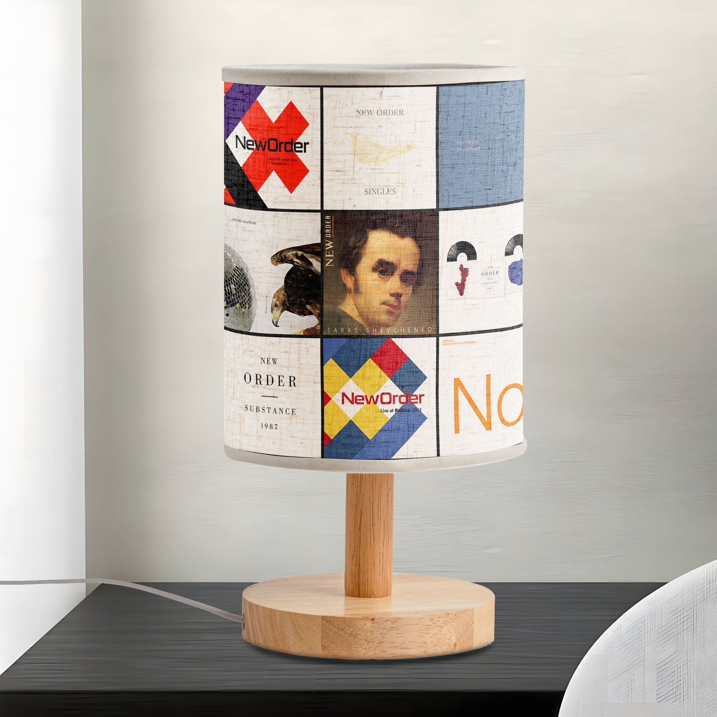 New Order Album Cover Lamp – Retro Synth-Pop Music Table Light