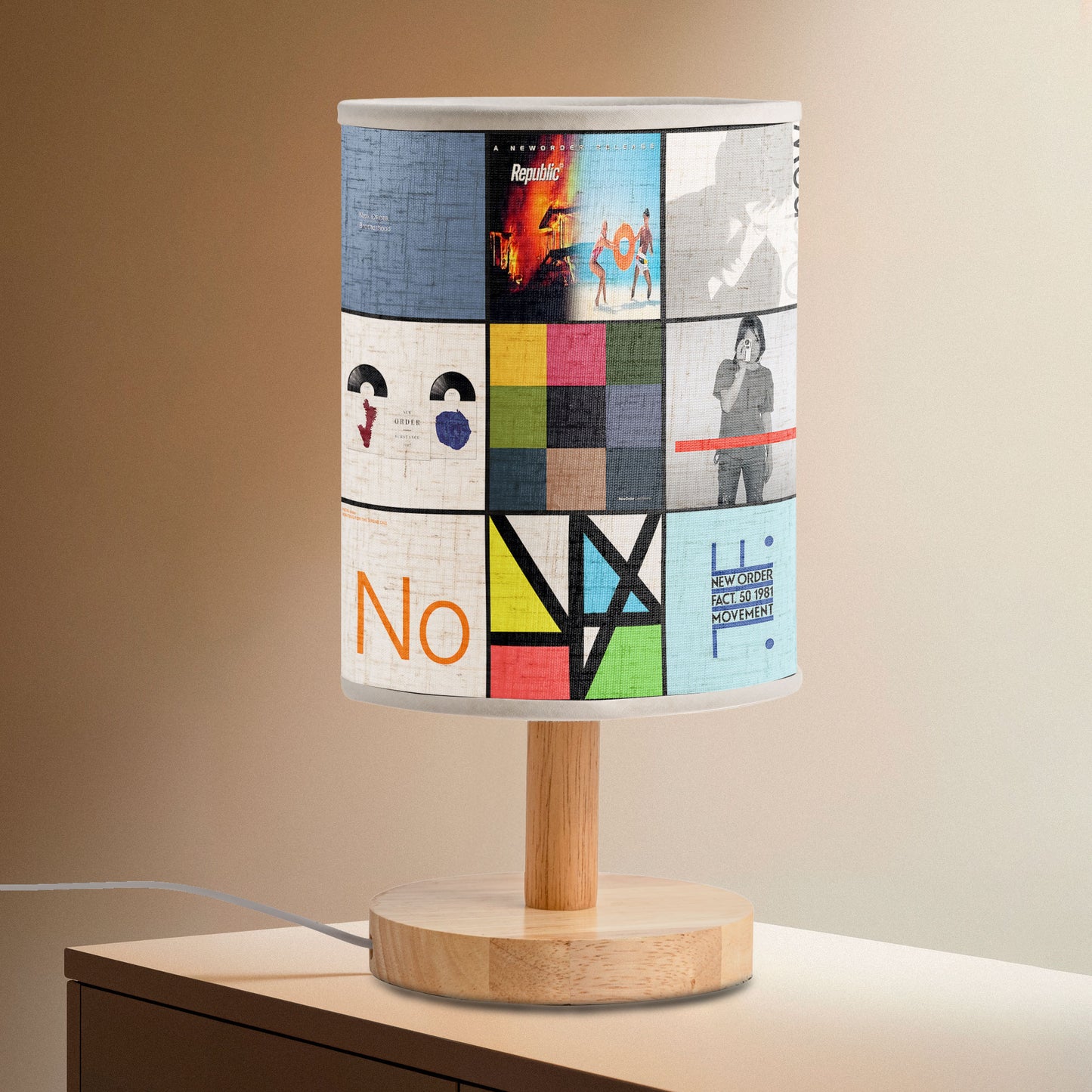 New Order Album Cover Lamp – Retro Synth-Pop Music Table Light