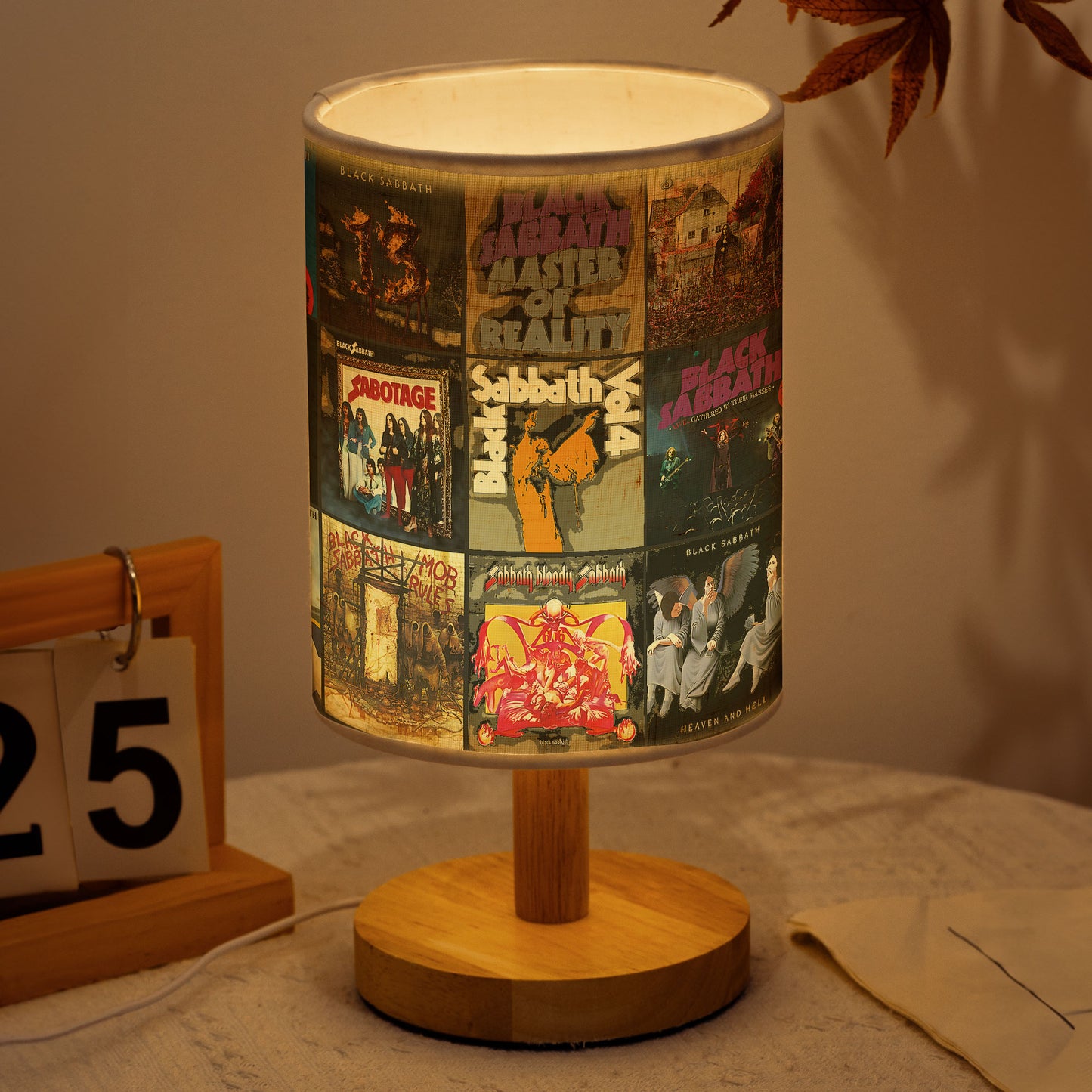 Black Sabbath Album Cover Fabric Lamp – Retro Rock Night Light