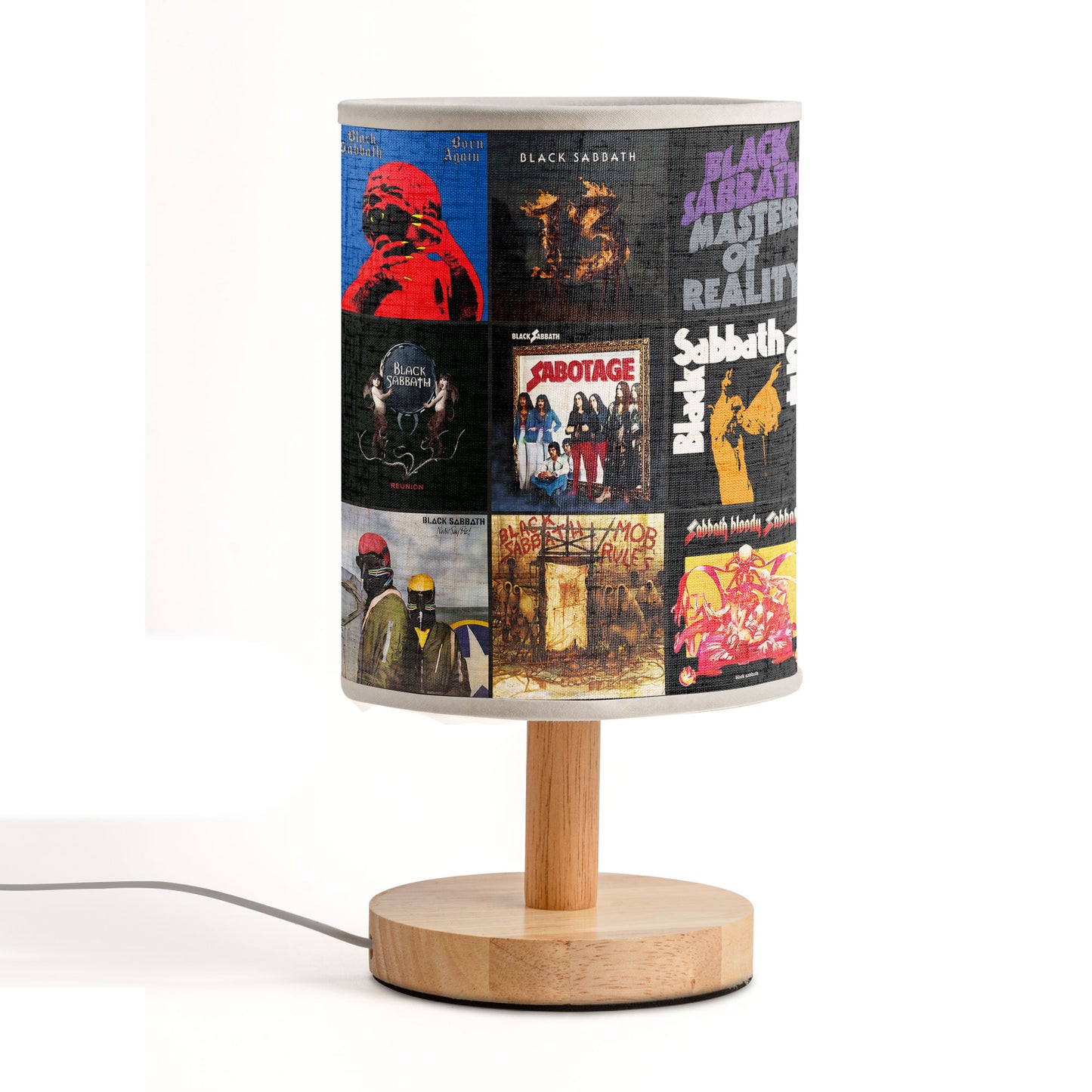 Black Sabbath Album Cover Fabric Lamp – Retro Rock Night Light