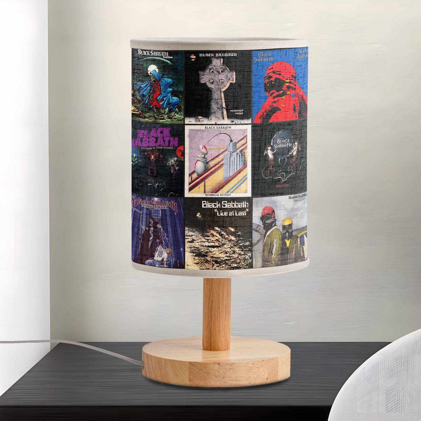 Black Sabbath Album Cover Fabric Lamp – Retro Rock Night Light