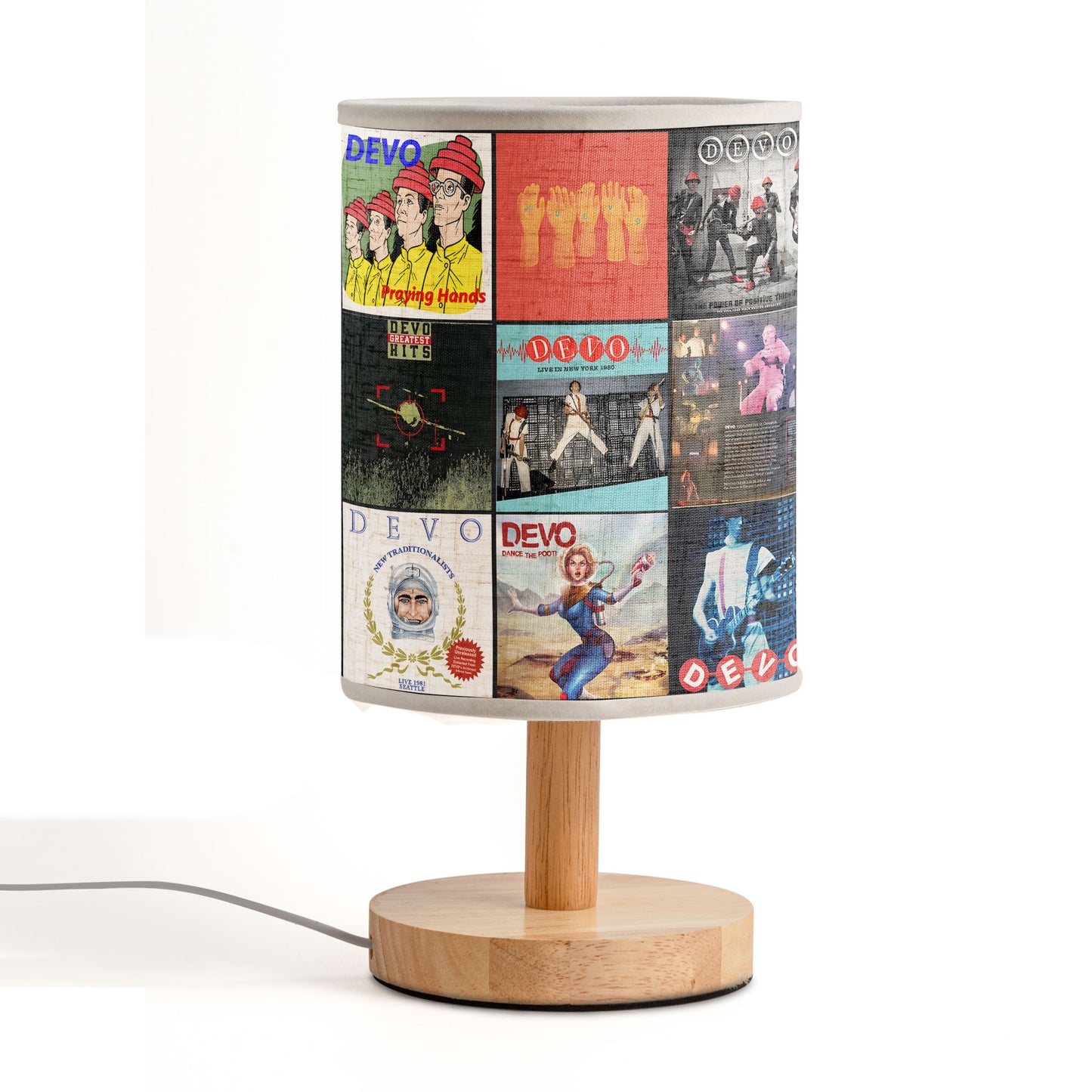 Retro DEVO Lamp - Vintage Album Cover Lampshade