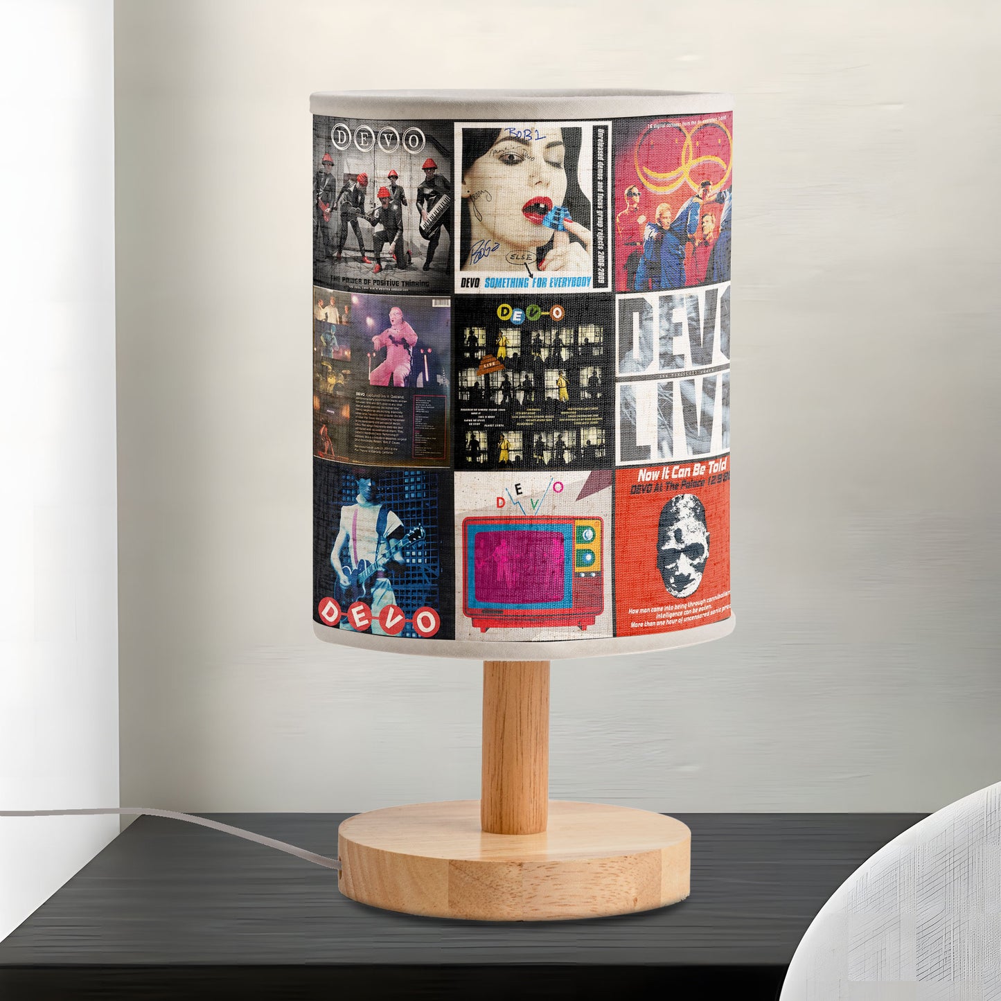 Retro DEVO Lamp - Vintage Album Cover Lampshade