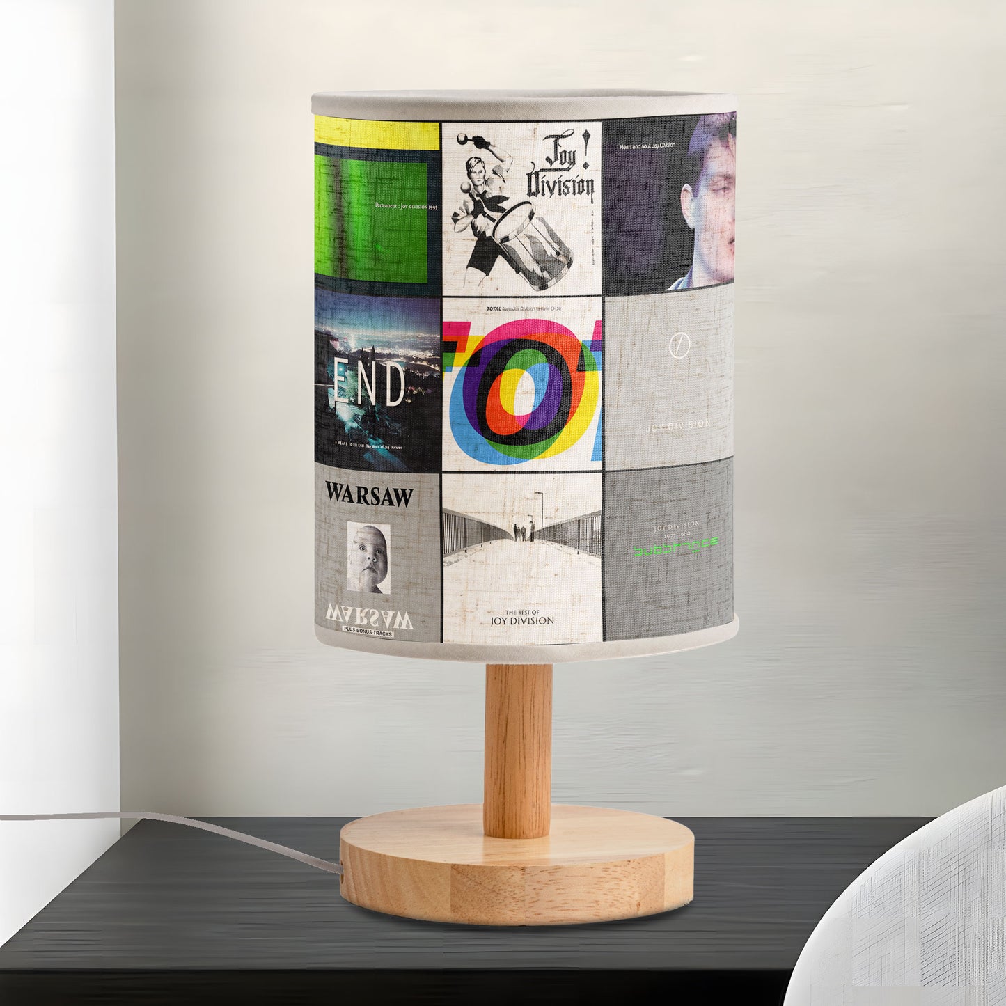 Joy Division Album Art Fabric Lamp – Post-Punk Home Decor