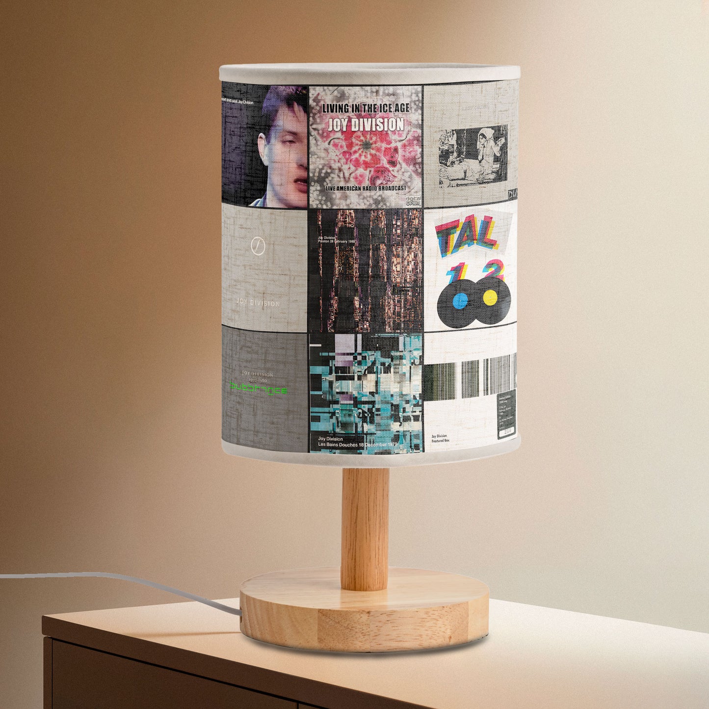 Joy Division Album Art Fabric Lamp – Post-Punk Home Decor
