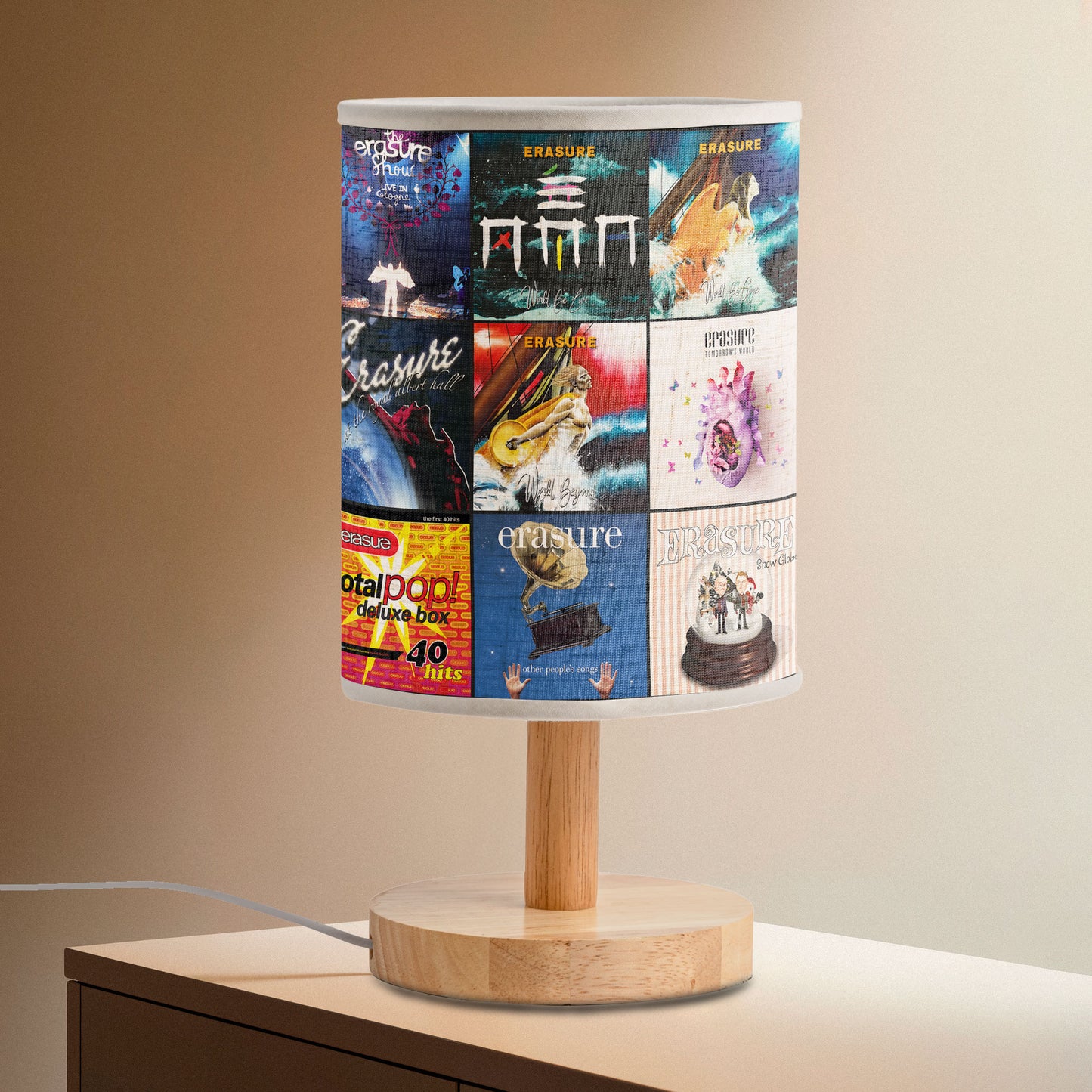 Erasure Album Art Fabric Lamp – Synthpop Music Home Decor