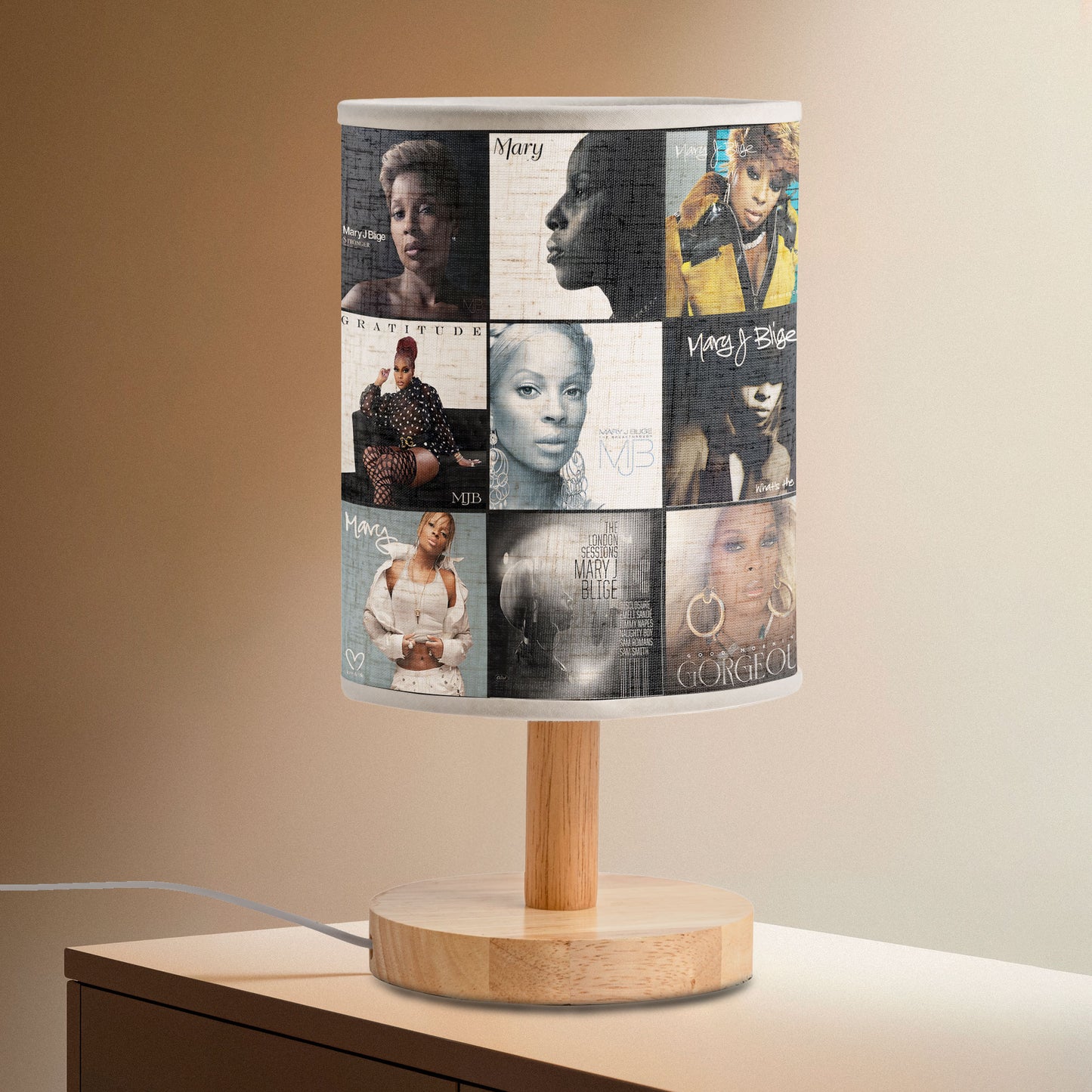 Mary J. Blige Album Art Fabric Lamp – R&B & Soul Music Home Decor