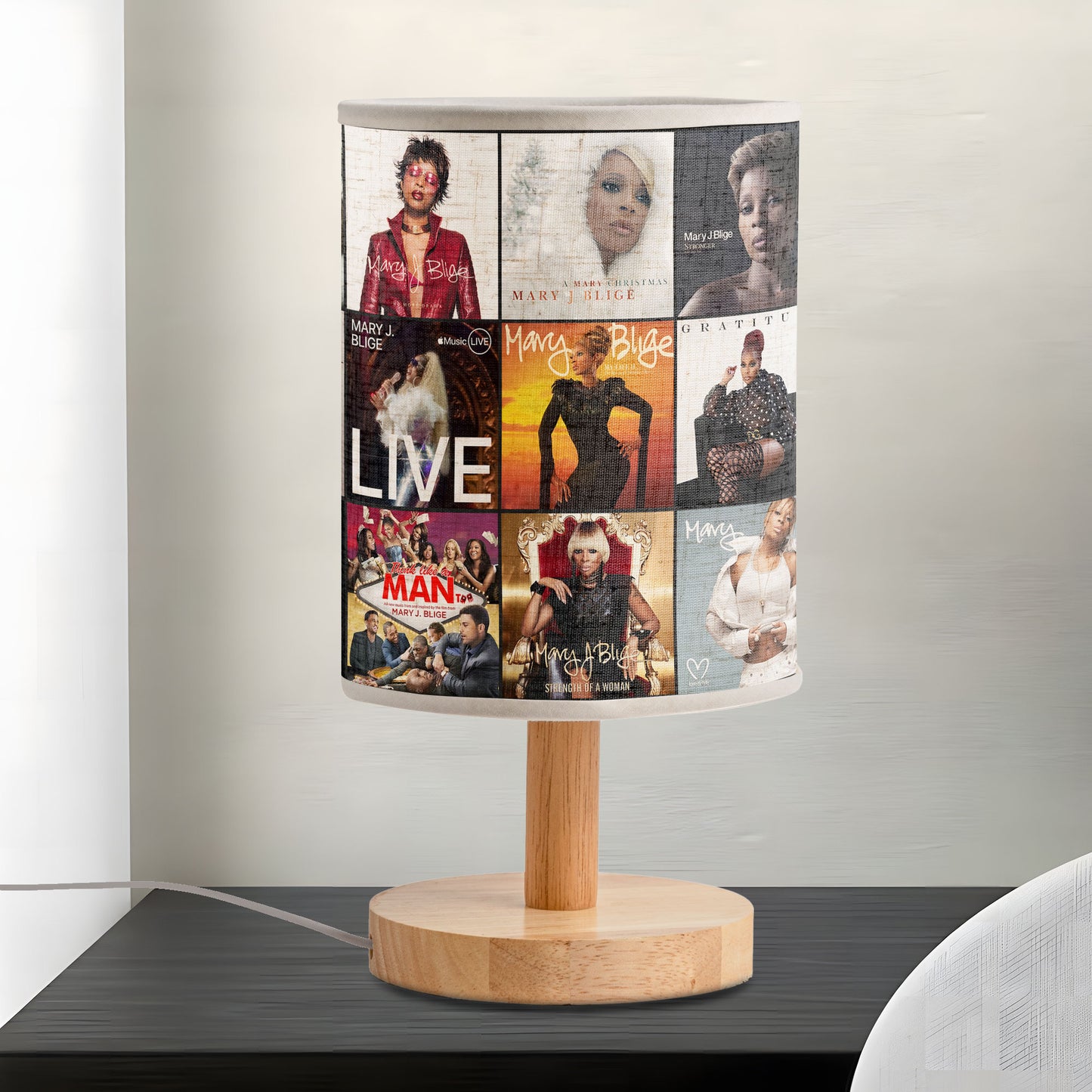 Mary J. Blige Album Art Fabric Lamp – R&B & Soul Music Home Decor