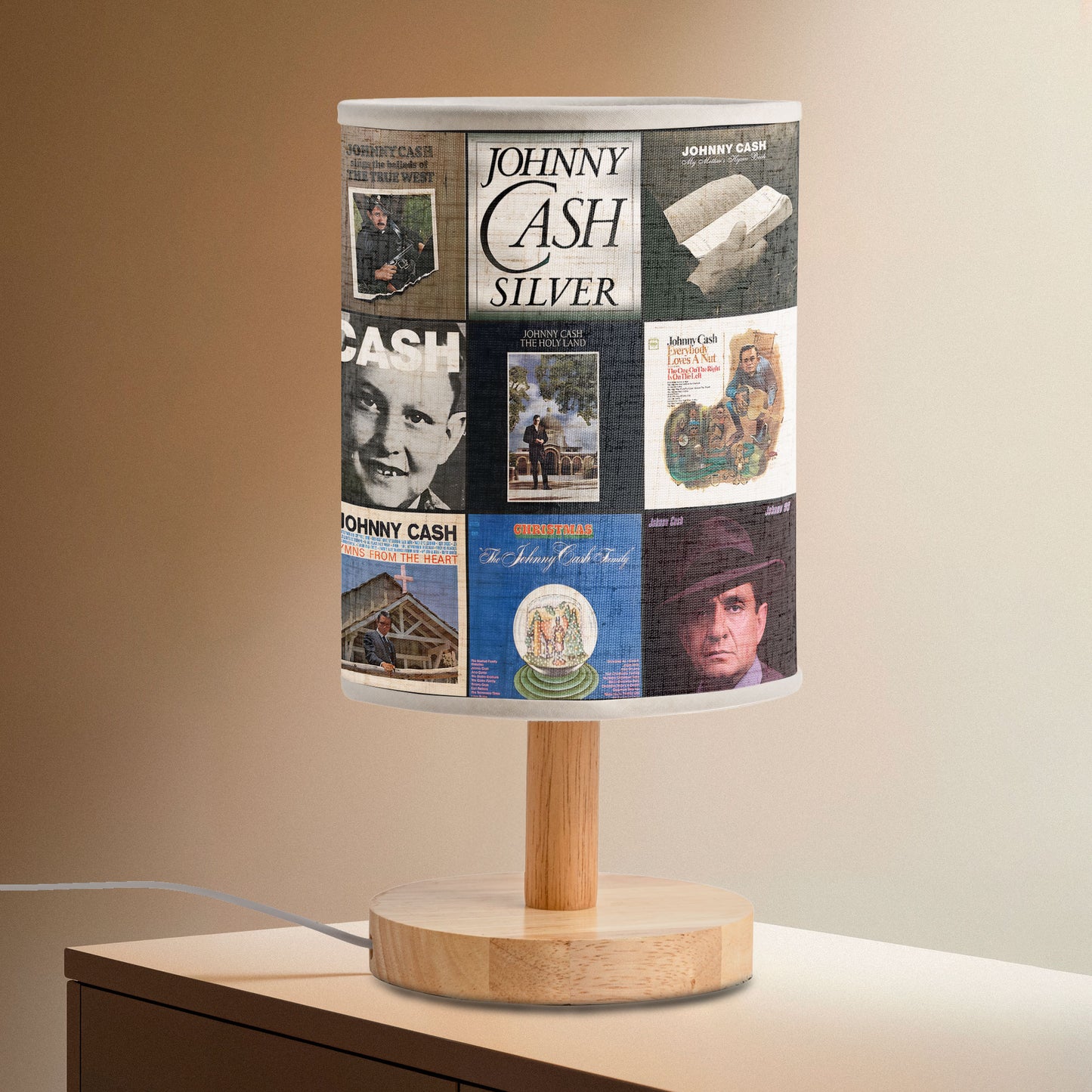 Johnny Cash Album Tribute Fabric Lamp – A Timeless Glow for True Fans