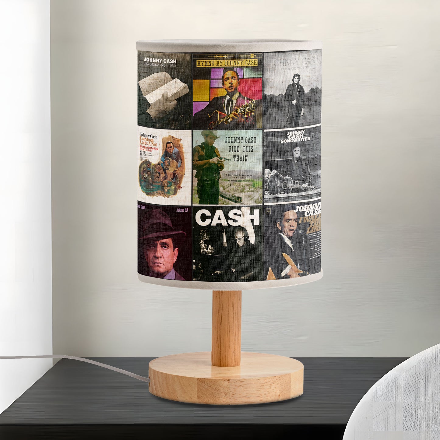 Johnny Cash Album Tribute Fabric Lamp – A Timeless Glow for True Fans