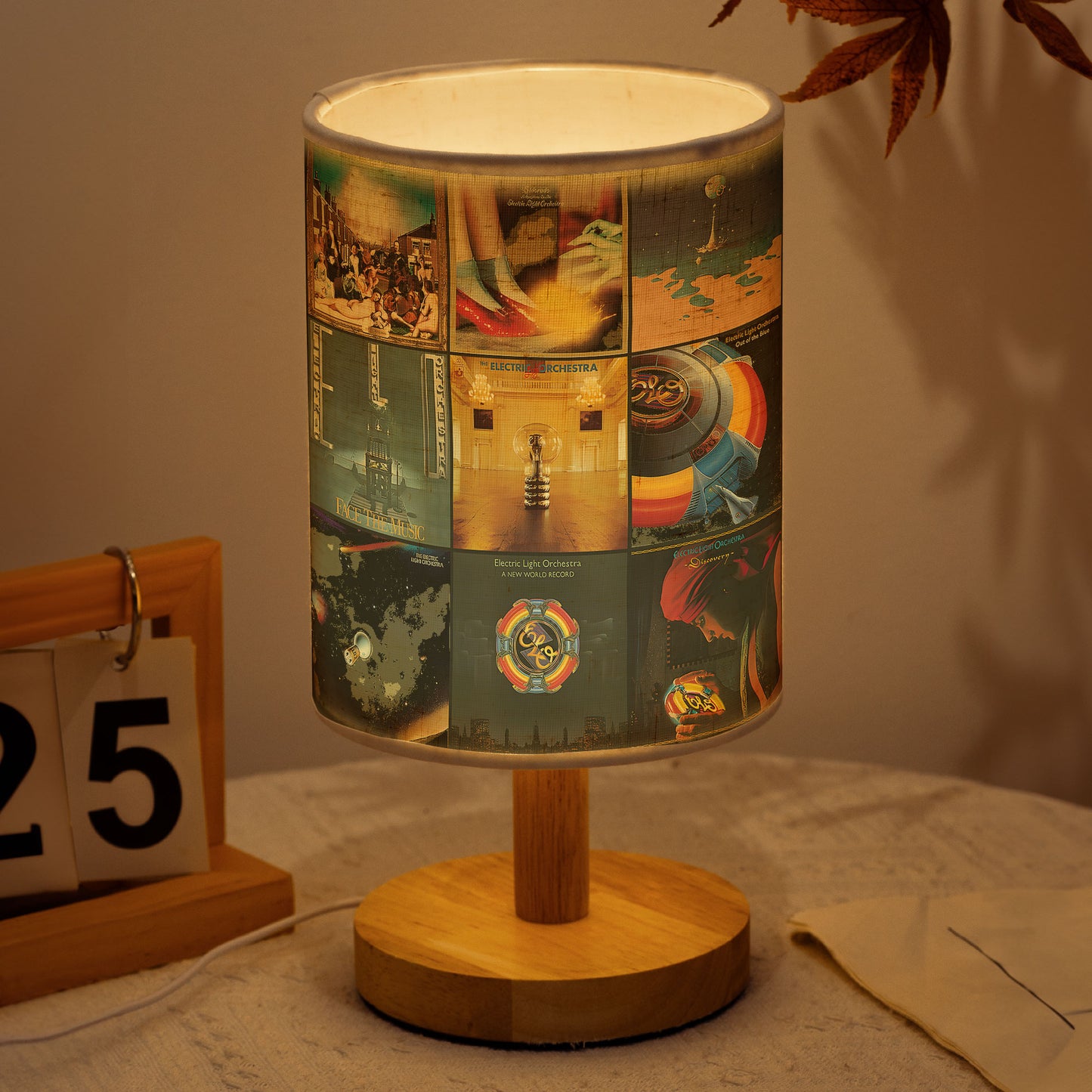 Electric Light Orchestra Album Cover Collage Fabric Lamp