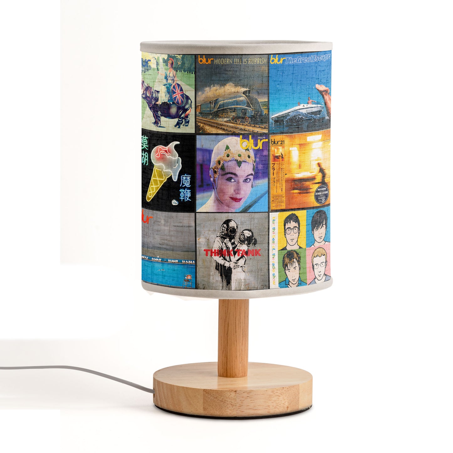 Blur Album Cover Collage Fabric Lamp