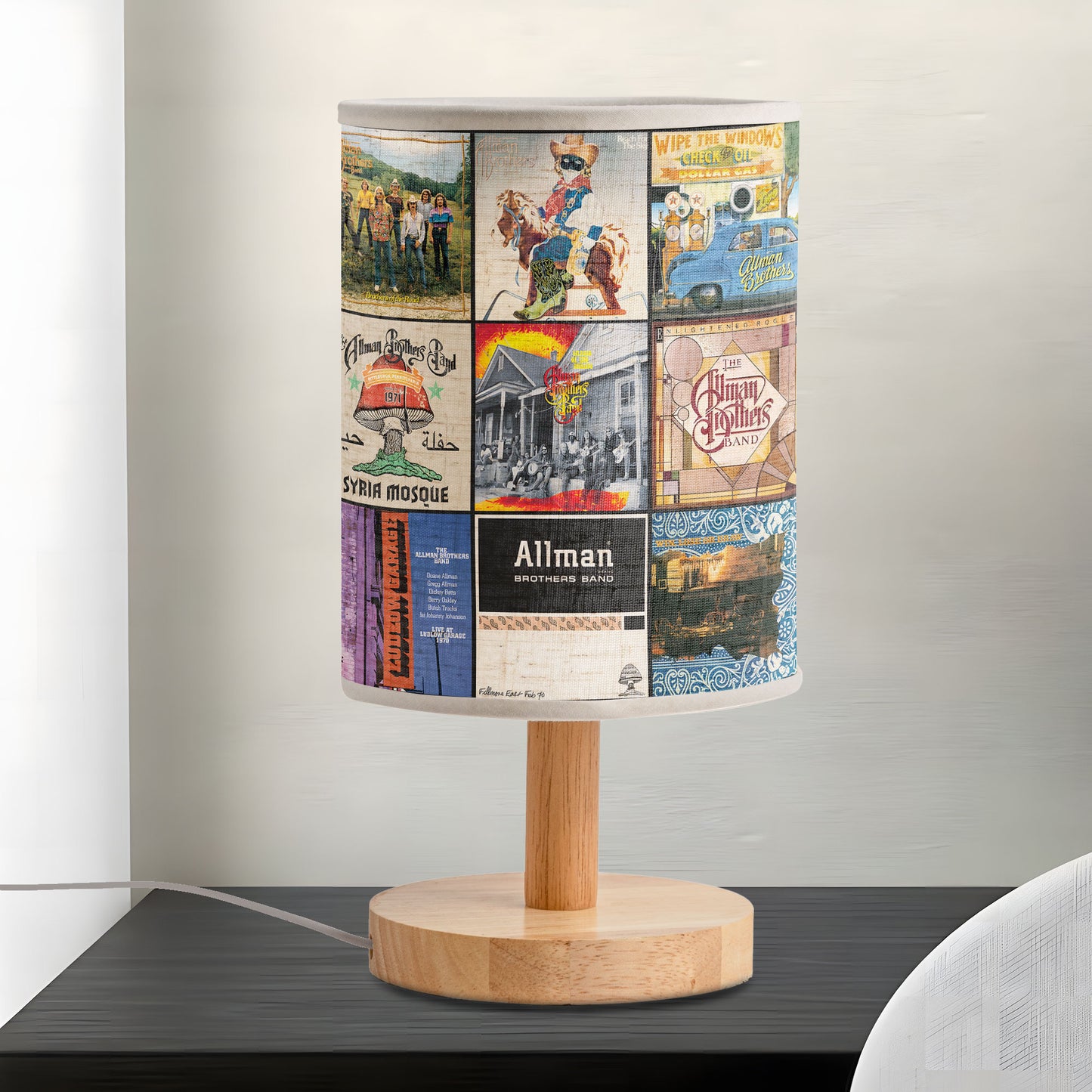 Allman Brothers Band Album Art Fabric Lamp – Classic Rock Music Home Decor