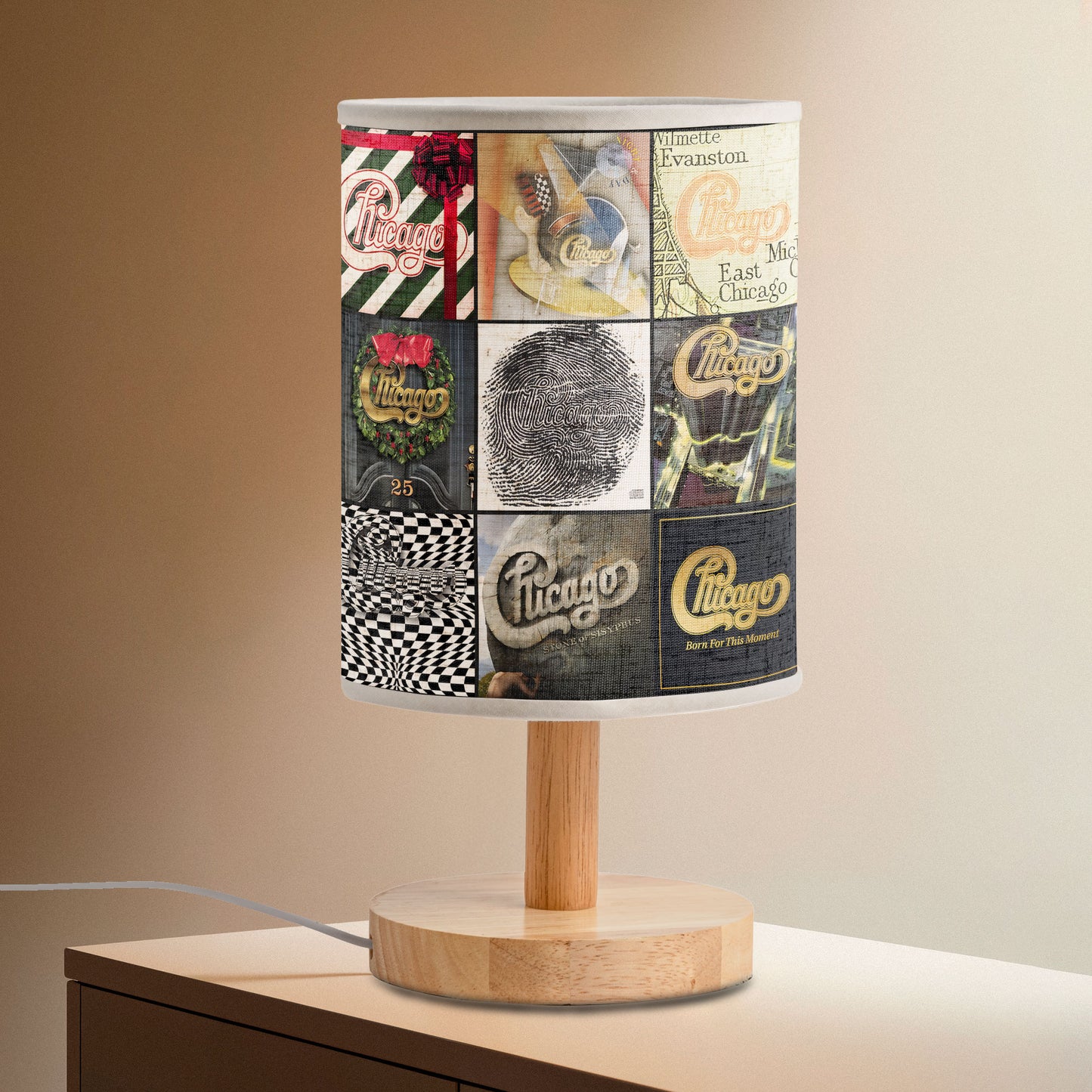 Chicago Album Fabric Lamp – A Classic Glow for True Fans