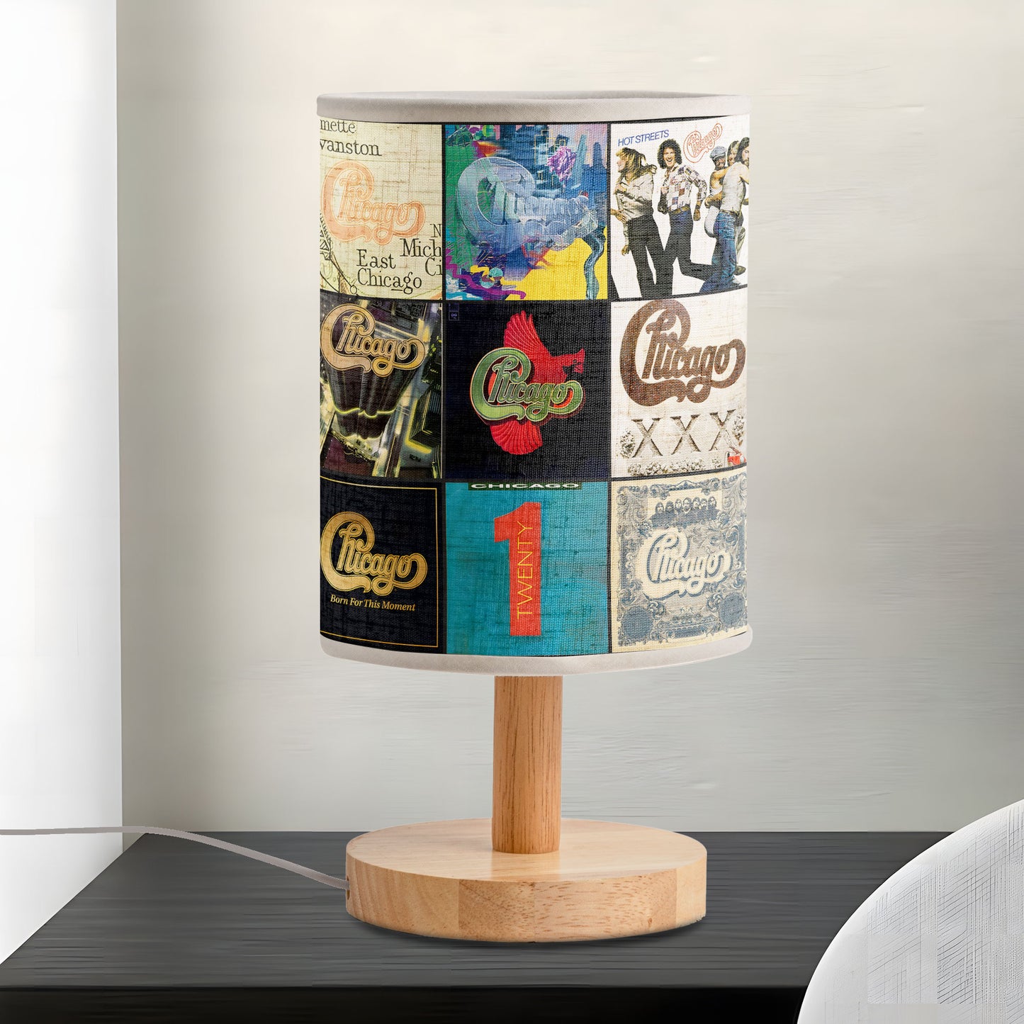 Chicago Album Fabric Lamp – A Classic Glow for True Fans