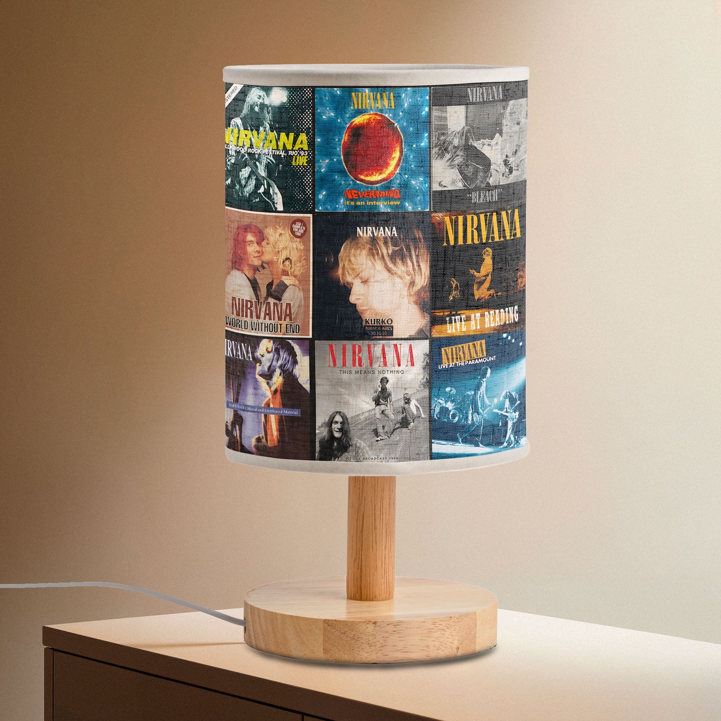 Nirvana Album Fabric Lamp – Keep the Grunge Spirit Alive