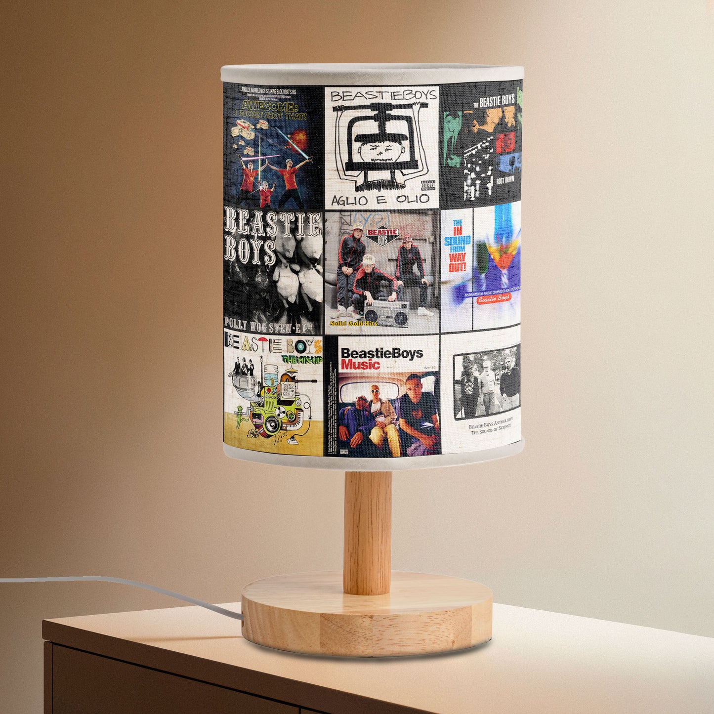 🎧 Beastie Boys Album Art Decorative Fabric Lamp