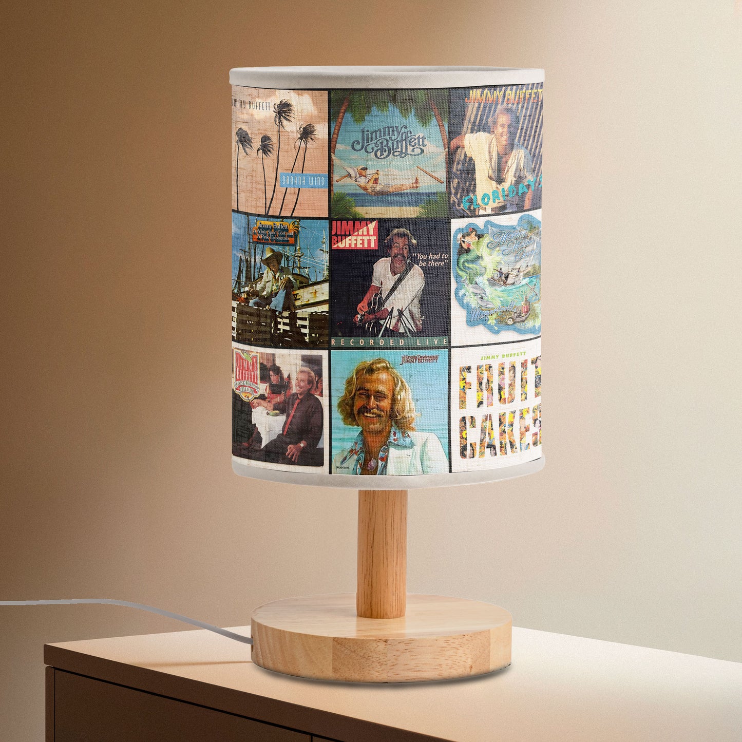 Jimmy Buffett Album Art Decorative Fabric Lamp