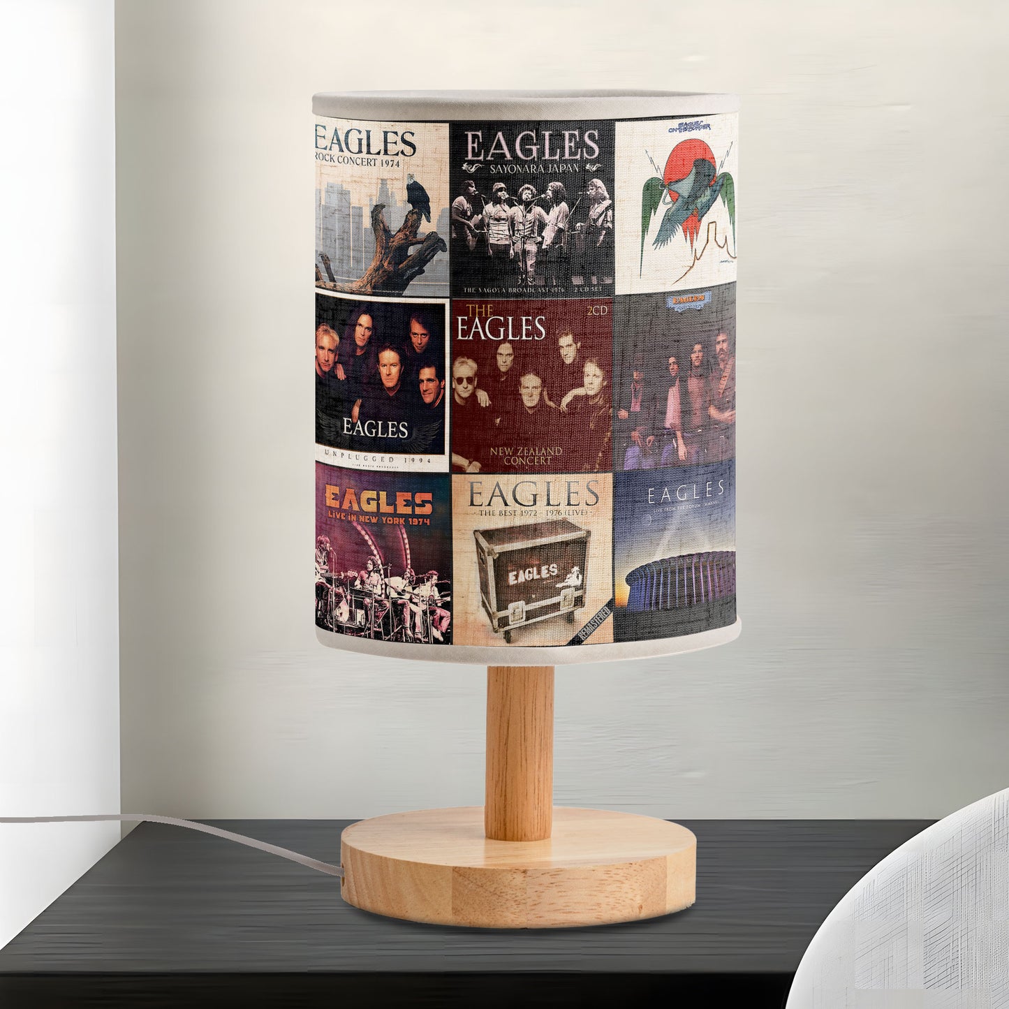 The Eagles Album Art Table Lamp – Classic Rock Legacy Glow