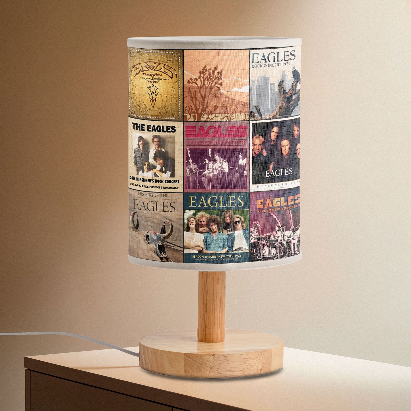 The Eagles Album Art Table Lamp – Classic Rock Legacy Glow