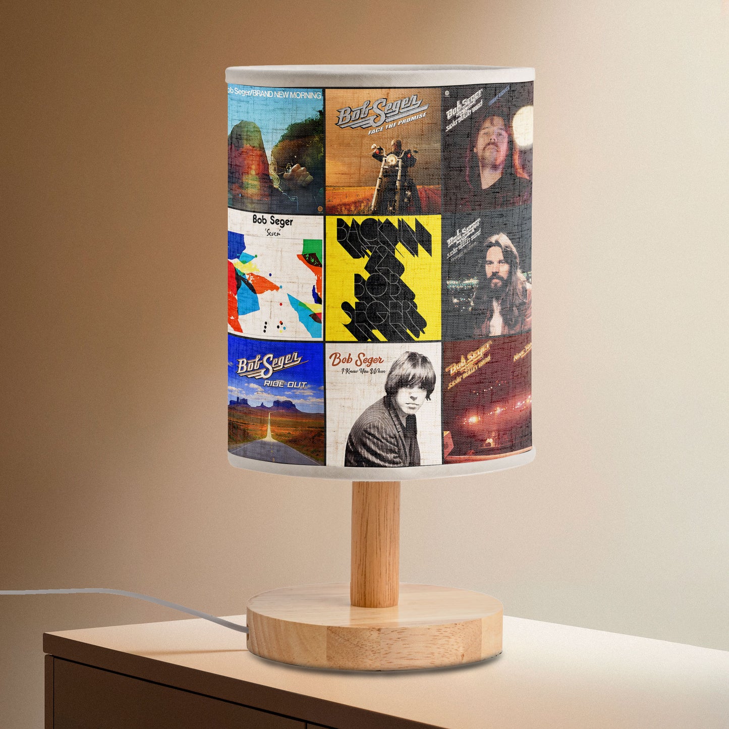 Bob Seger Album Art Table Fabric Lamp – Light Up Classic Rock Vibes