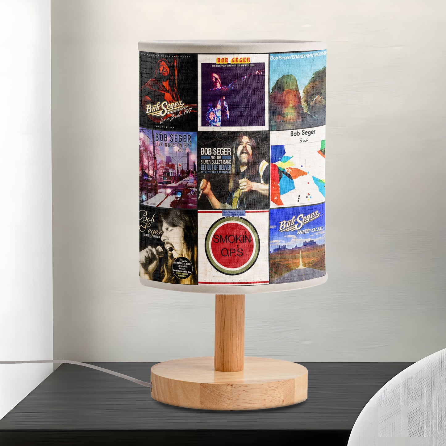 Bob Seger Album Art Table Fabric Lamp – Light Up Classic Rock Vibes